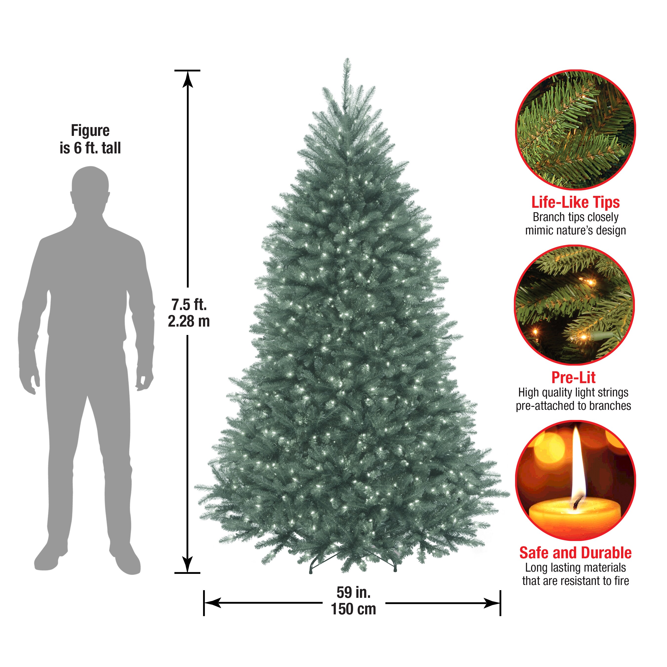 National Tree Company DUBH-75LO Artificial-Christmas-Trees - View #6