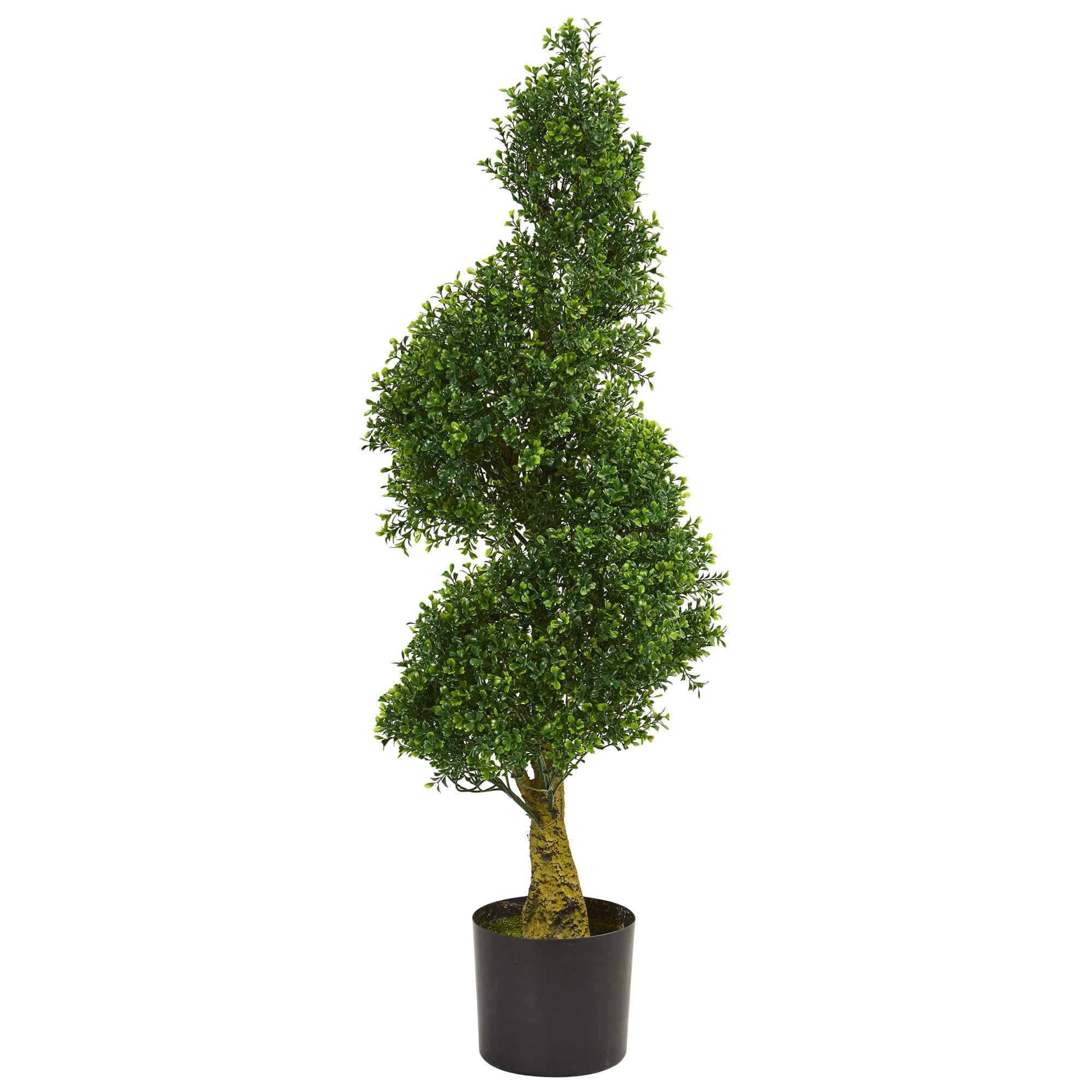 36" ARTIFICIAL WIDE BOXWOOD OUTDOOR TOPIARY TREE PLANT UV SPIRAL 3' POOL PORCH 