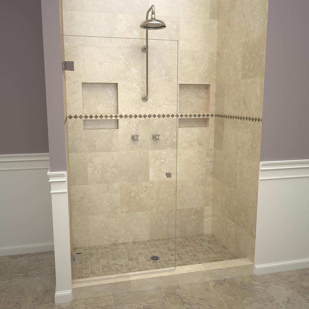 Redi Screen 23VCPNS03076 Polished Chrome 76-in Frameless Fixed Shower Door
