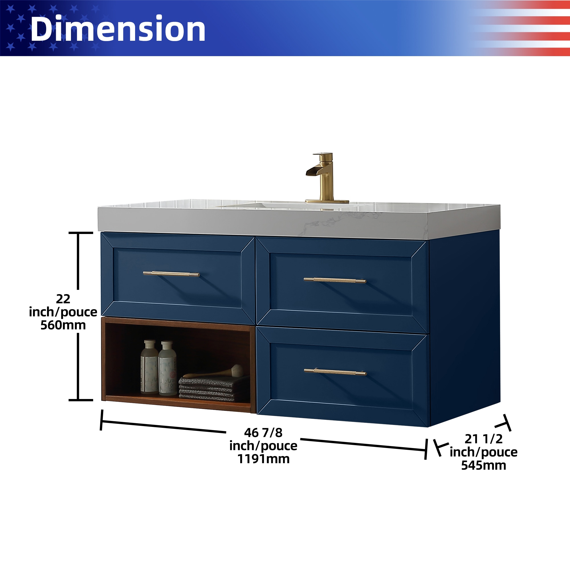 Rainlex RX-V07-48BU Bath-Vanity-Combo - View #4