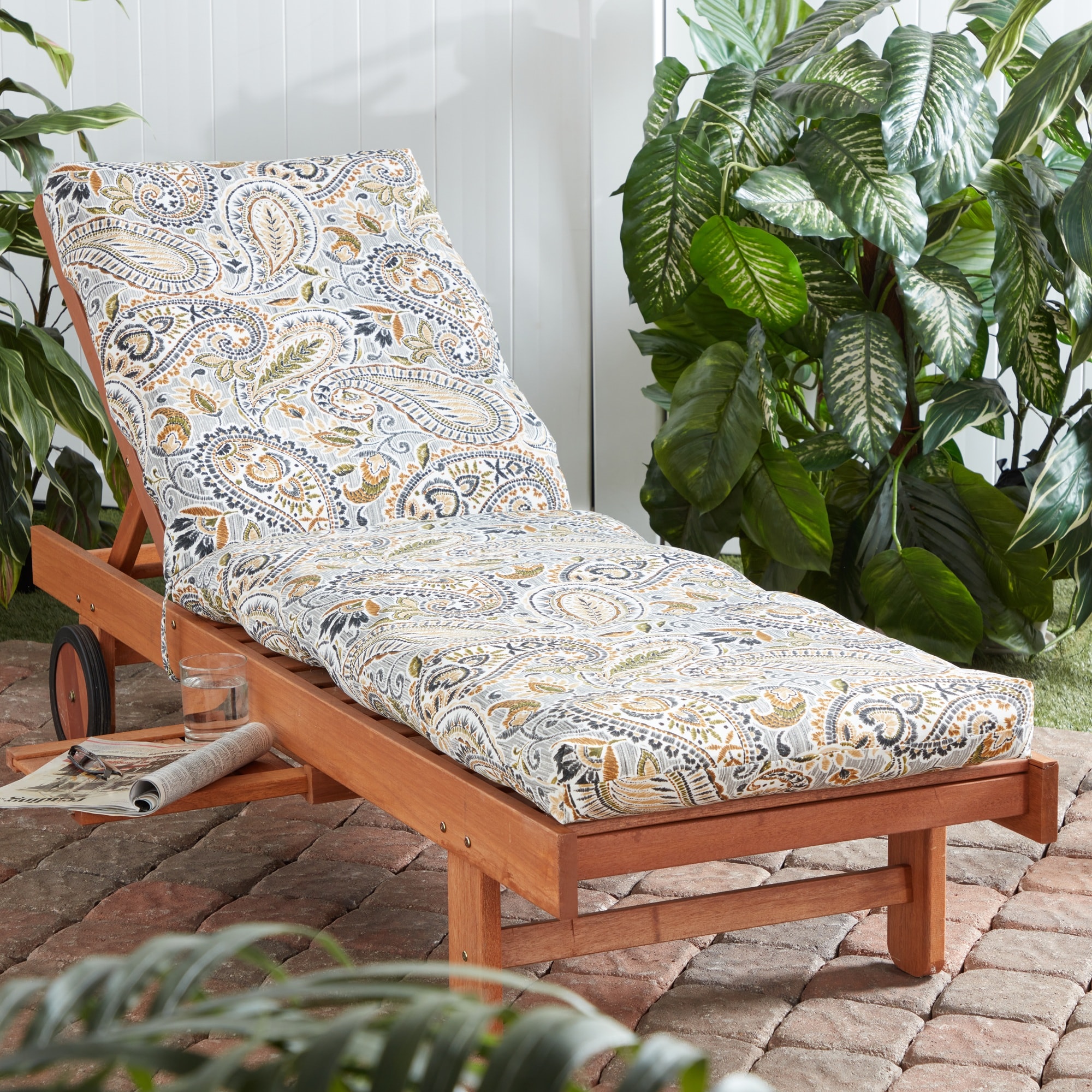 Greendale Home Fashions OC2802-ARCTIC Patio-Furniture-Cushions - View #2