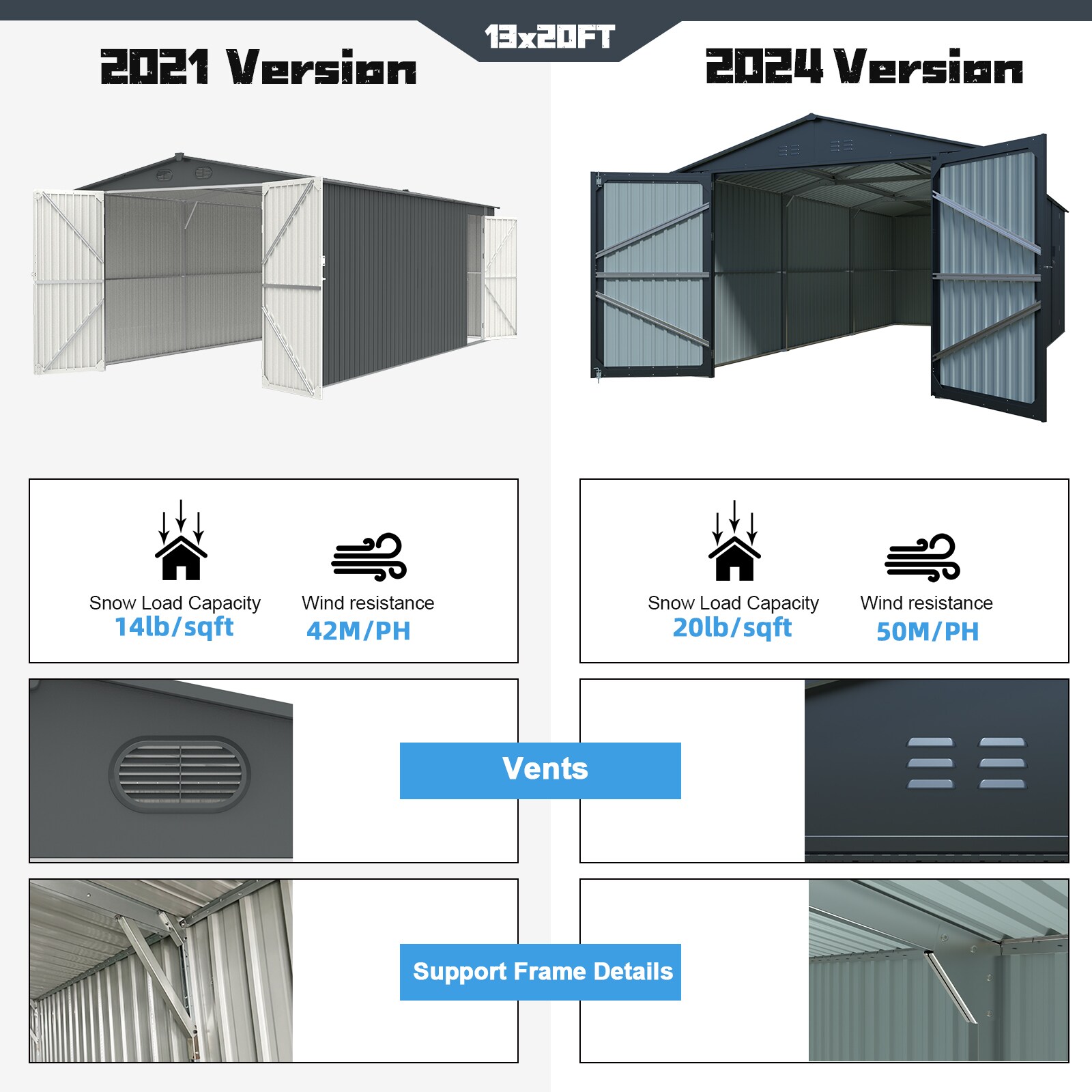 Xspracer ML-OS914WP Metal-Storage-Buildings-Sheds - View #3