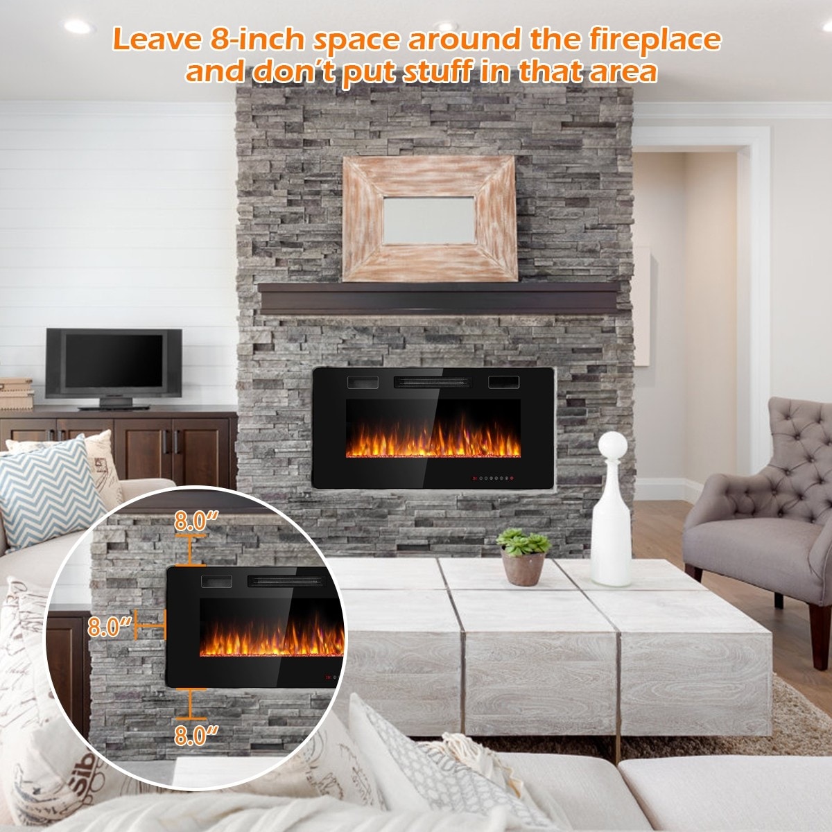 Clihome CWCH-EPA24703 Electric-Fireplaces - View #4