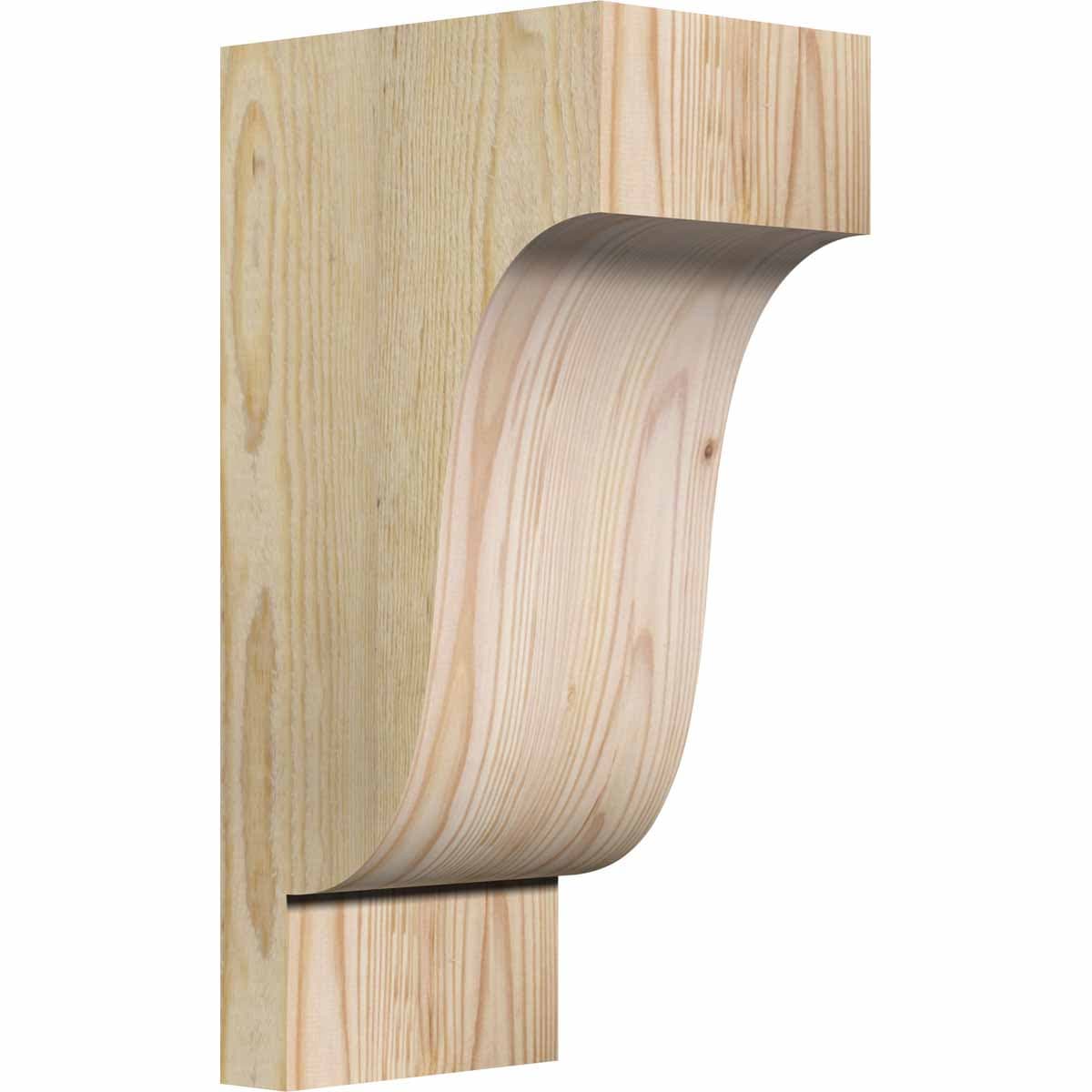 Ekena Millwork COR06X08X16NEW00RDF 6-in x 8-in x 16-in Newport Unfinished Douglas fir Wood Paintable/Stainable Corbel