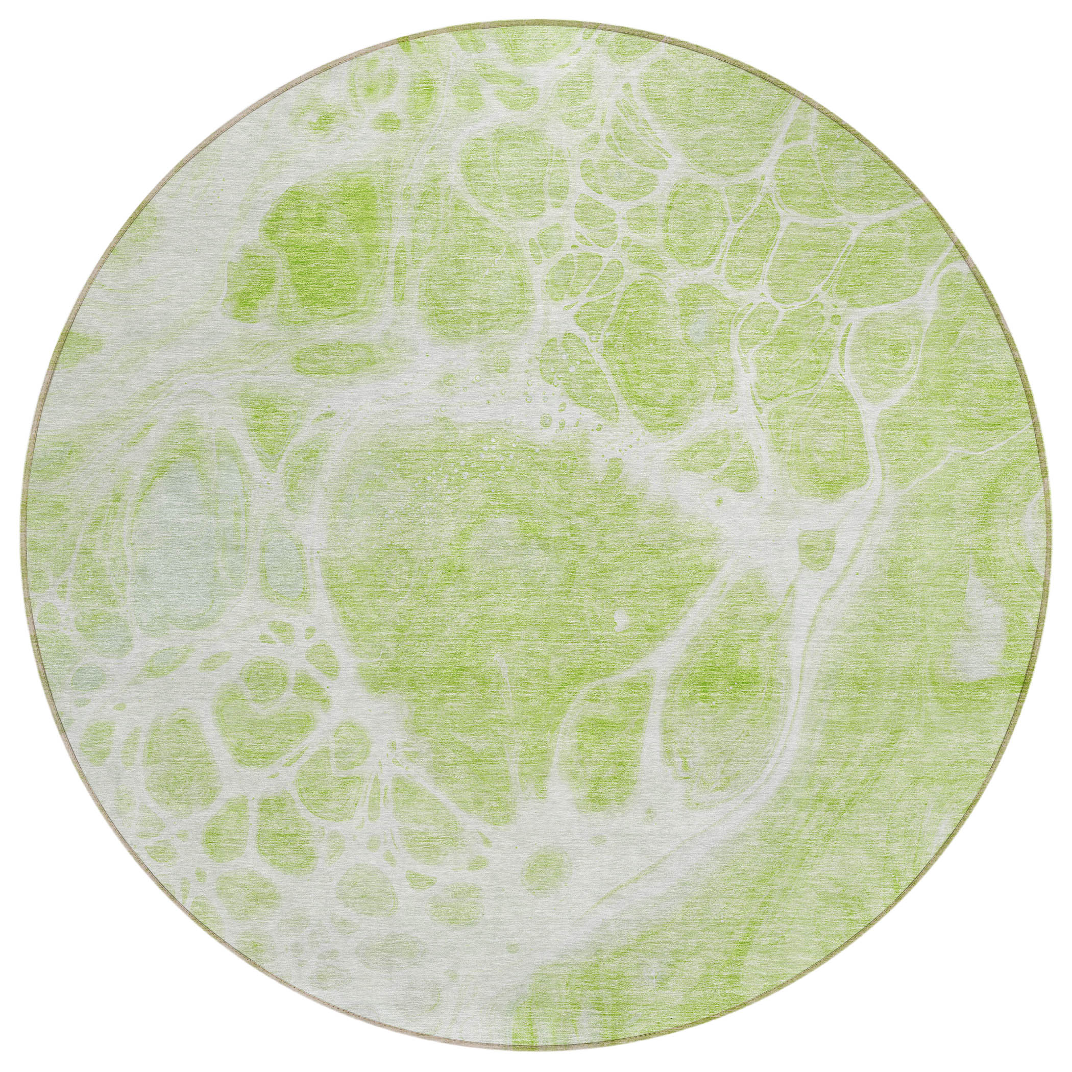 Addison Rugs ACN682AL8RO Chantille ACN682AL 8 x 8 (ft) Polyester Aloe Round Indoor/Outdoor Geometric Machine washable Area rug