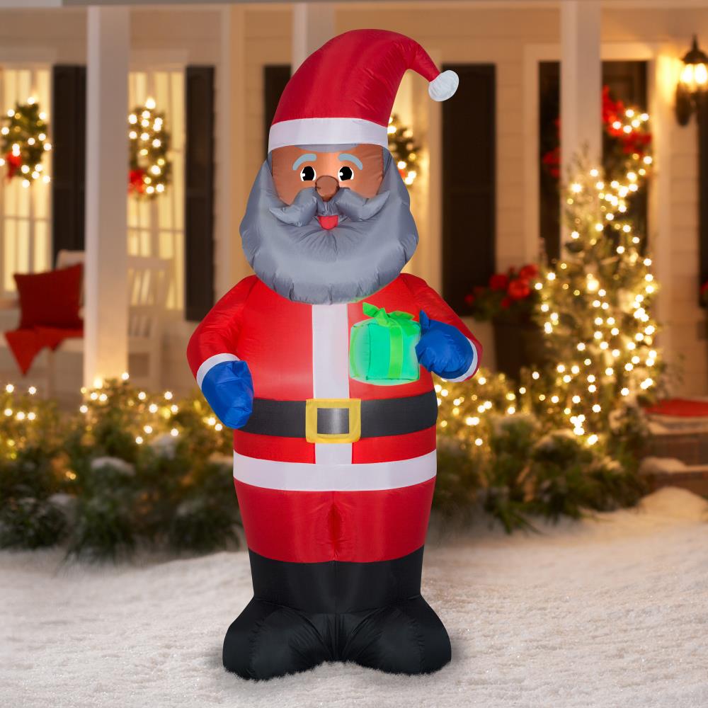 Gemmy 6.9-ft Lighted Santa Christmas Inflatable at Lowes.com