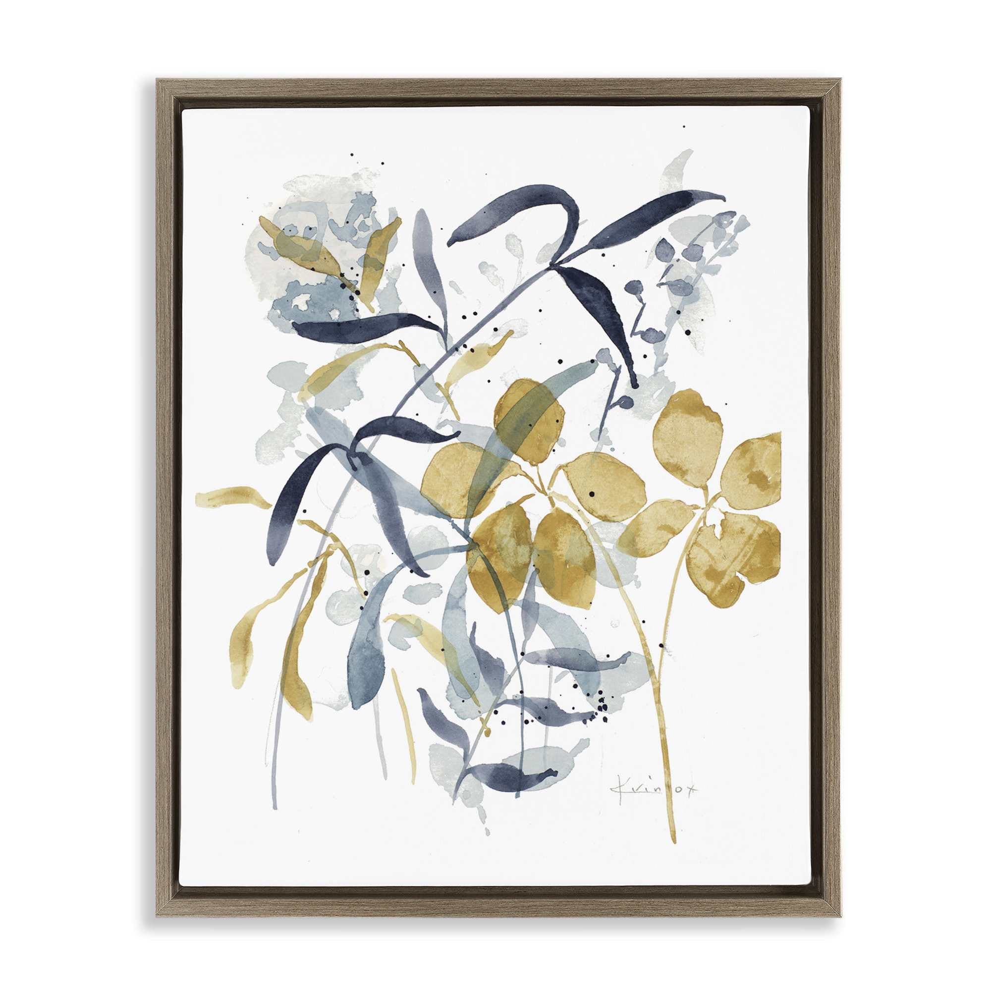 Stupell Industries BT-277-FFE-24X30 Impressions of Nature Sprigs Floating Frame design by Krinlox