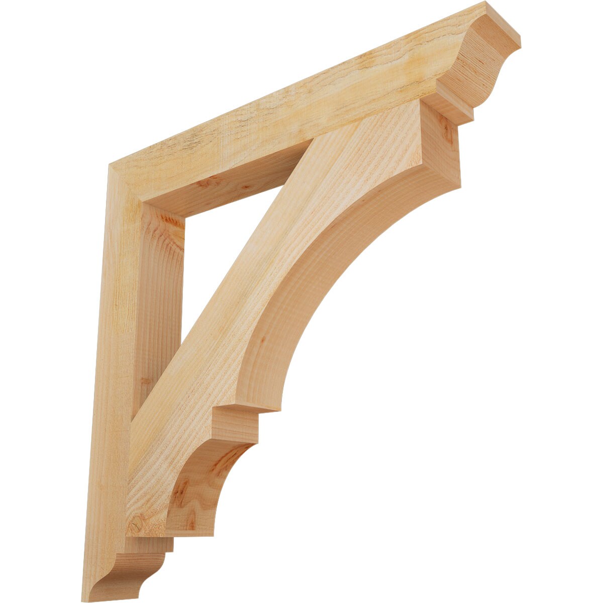 Ekena Millwork BKT04X30X30BOA01RDF Balboa traditional rough sawn 4-in x 30-in x 30-in Douglas fir Brown Wood Standard bracket