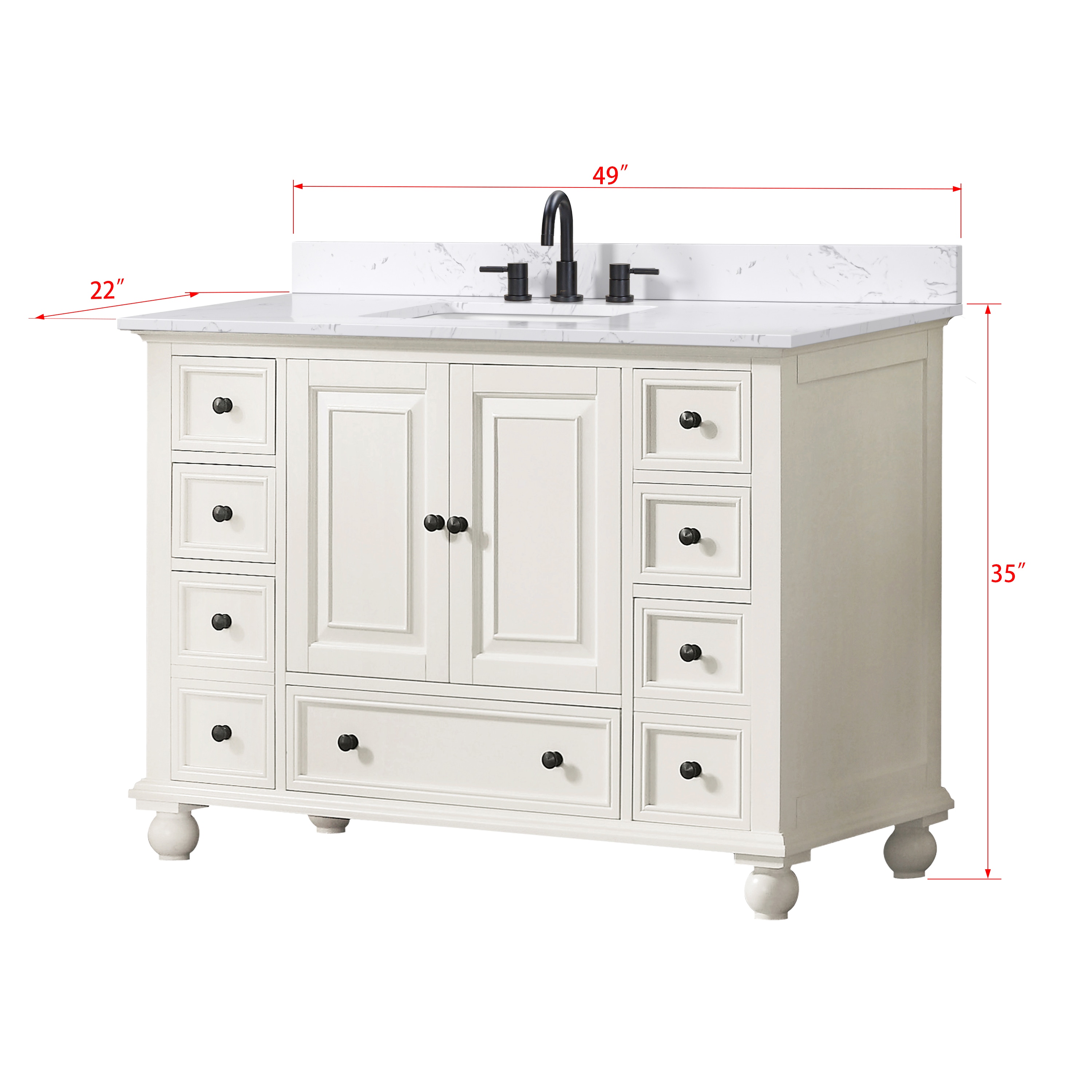 Avanity THOMPSON-VS49-FW-E Bath-Vanity-Combo - View #3