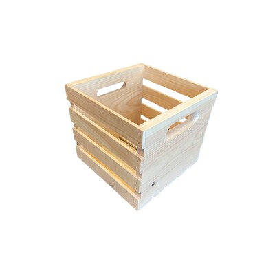 Unfinished Stackable Wood Cube, Wooden Crates For Cube Storage