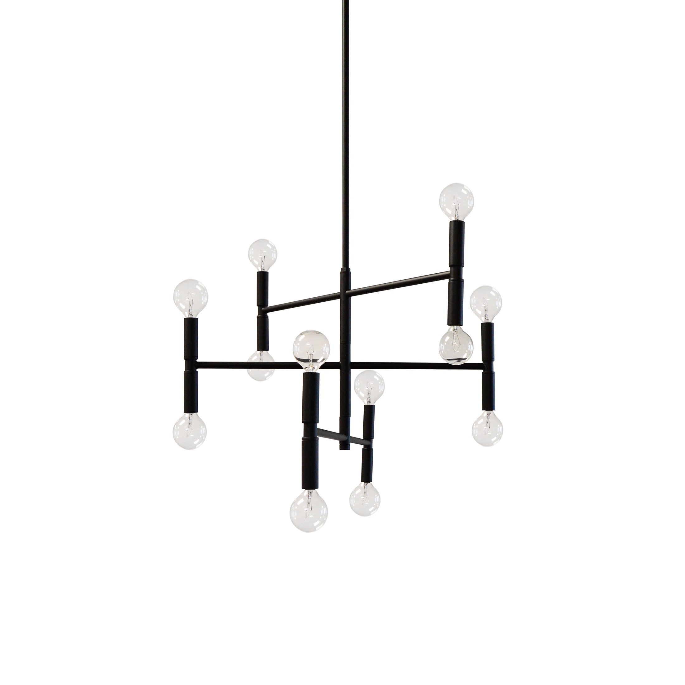 Dainolite AVA-2012C-MB Ava 12 -Light Matte Black Modern/contemporary For Use in Bathrooms, Bedrooms, Dining Rooms, Foyers, Kitchens, Living Rooms Chandelier