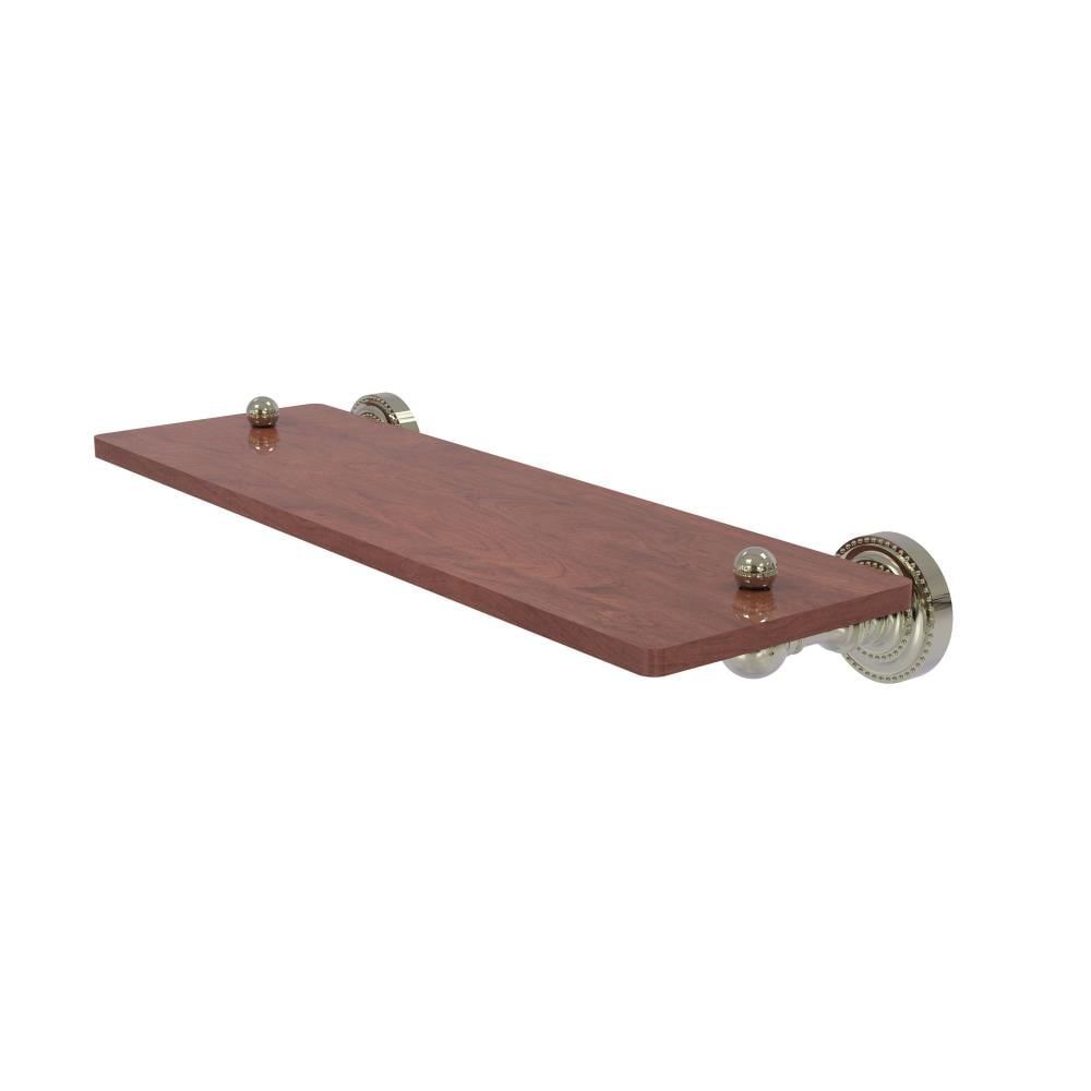 Allied Brass DT-1-16-IRW-PNI Dottingham Polished Nickel Wall mount Bathroom Shelf ( 16-in x 2.5-in x 5-in )