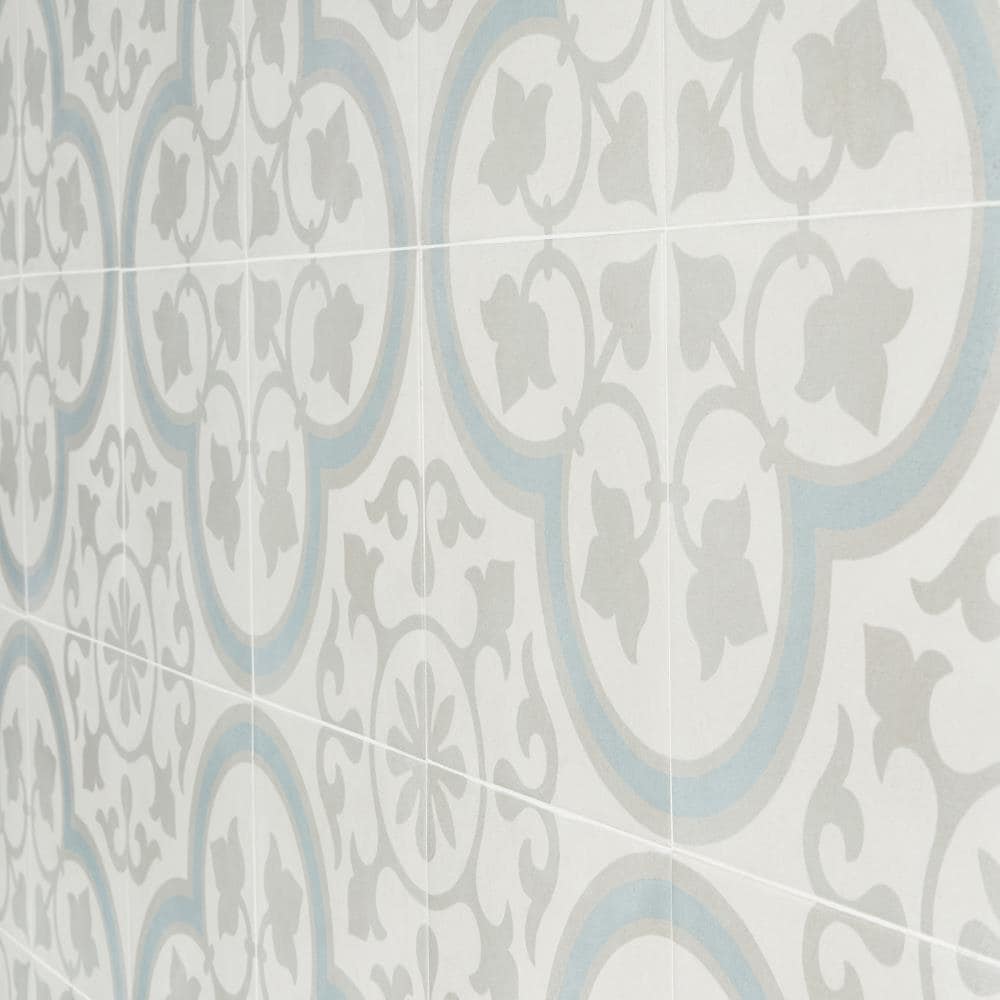 Agave 9" x 9" Multicolor Matte Porcelain Tile