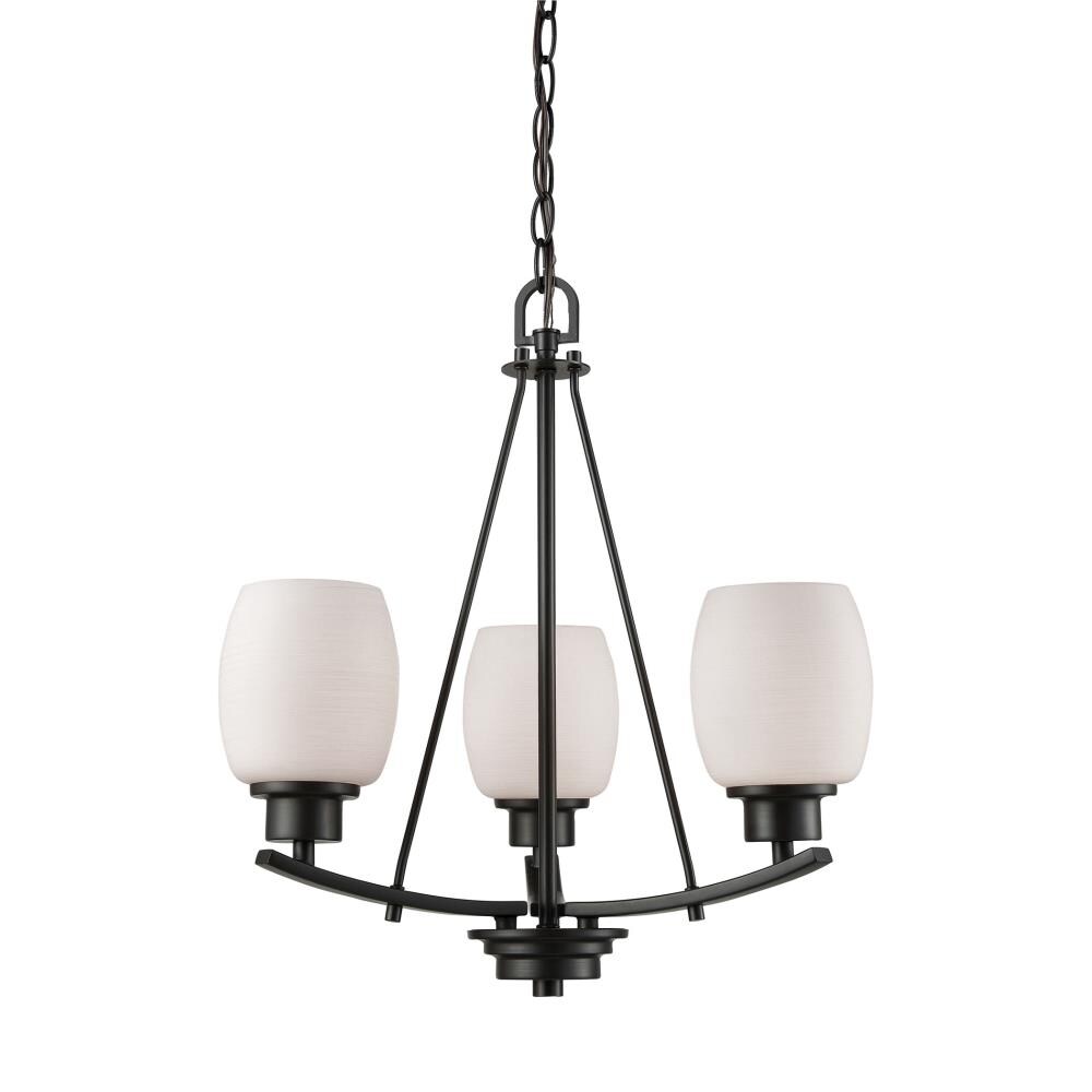 Thomas Lighting CN170321 Casual Mission 3 -Light Oil-rubbed Brown Transitional For Use in Bedrooms, Dining Rooms, Foyers, Kitchens, Living Rooms Chandelier