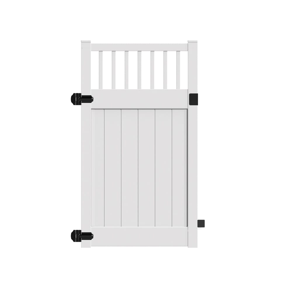 Freedom 73040166 Portsmouth 6-ft H x 4-ft W White Vinyl Fence gate kit (Unassembled)