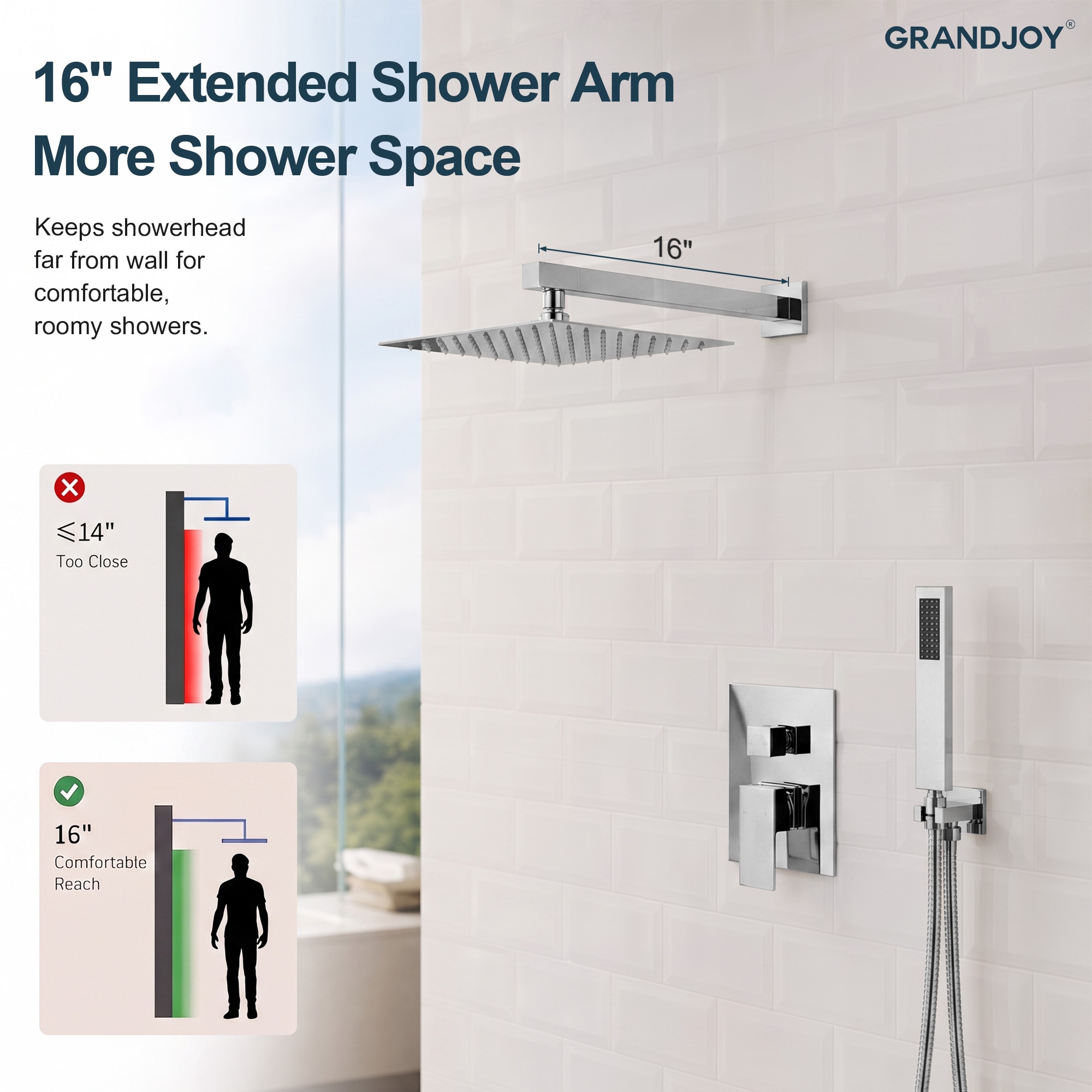 GRANDJOY SGF60GJ-66-CH10 Tub-Shower-Faucets - View #7