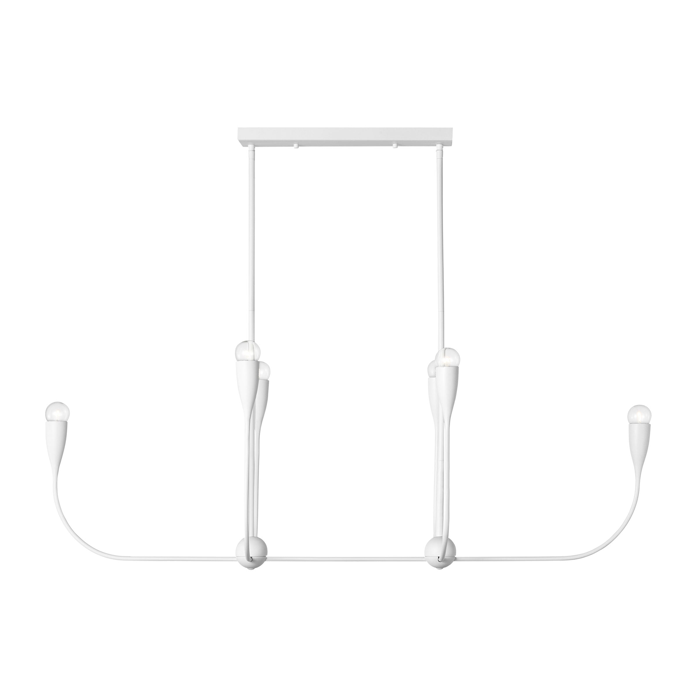 Generation Lighting GLC1226MWT Maya 6 -Light Matte White Modern/contemporary For Use in Bathrooms, Bedrooms, Dining Rooms, Foyers, Kitchens, Living Rooms Chandelier