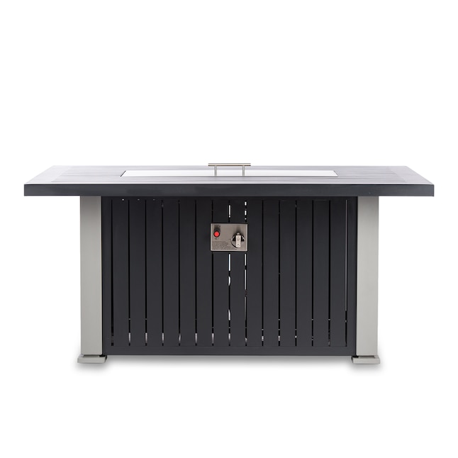 Moda Furnishings 52? Rectangle AL Fire Pit Table- black legs Moda Furnishings 52? Rectangle AL Fire Pit Table- black legs
