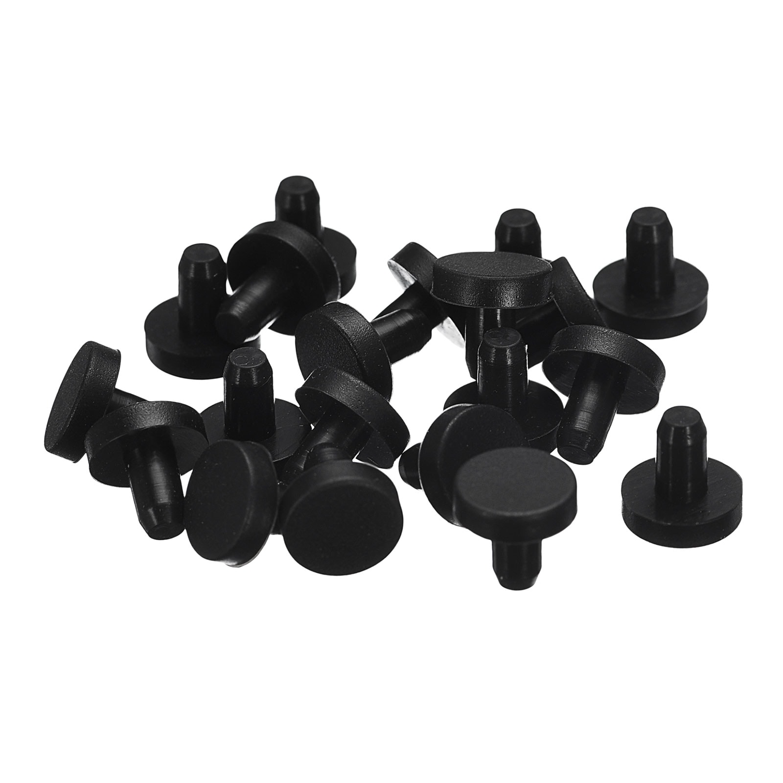 Unique Bargains 20pcs Black Rubber Stopper J4 Waterproof Plug Holes for 4mm / 0.16inch Hole #S26011400UX6958