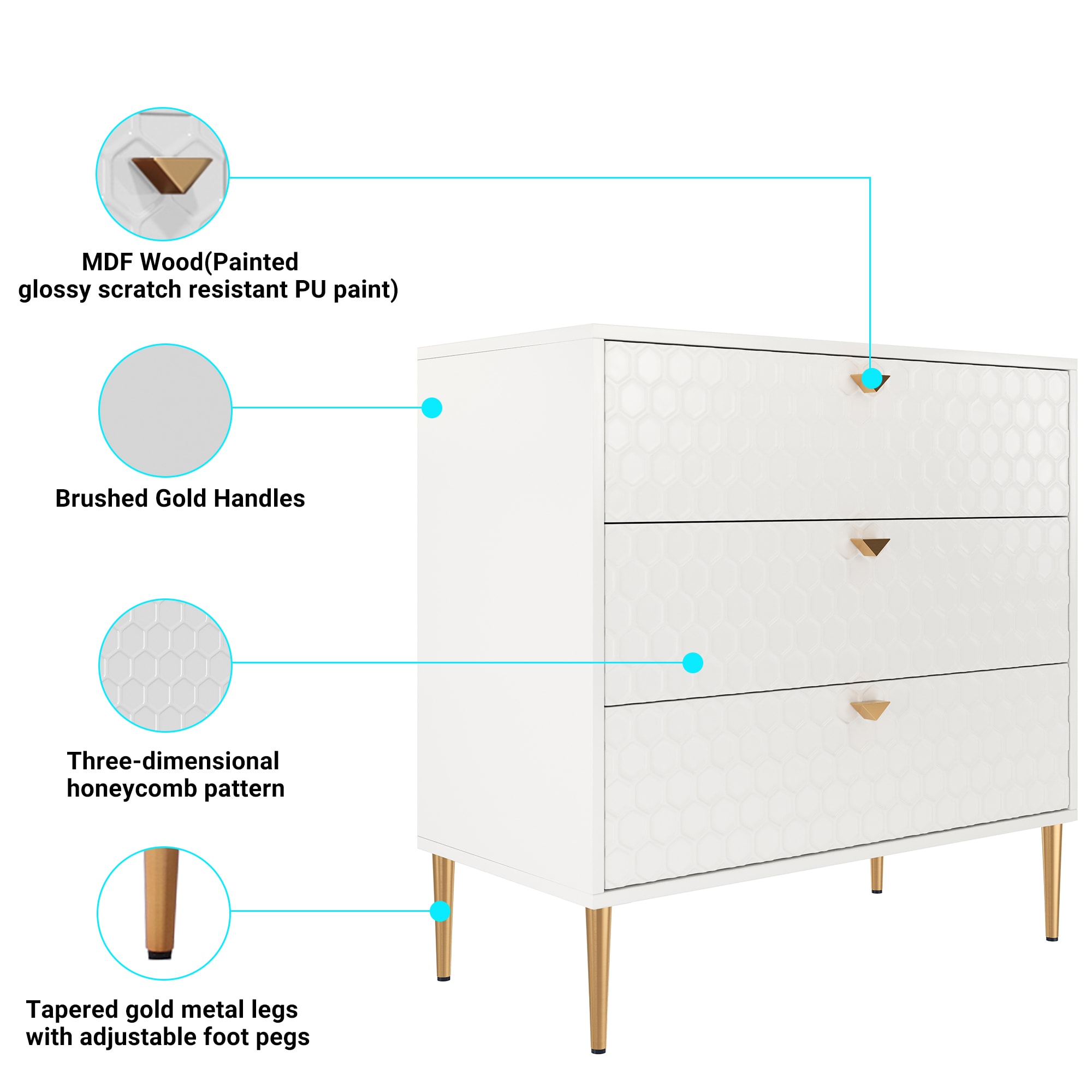 Clihome BL-JH-014-WH-N dressers - View #7