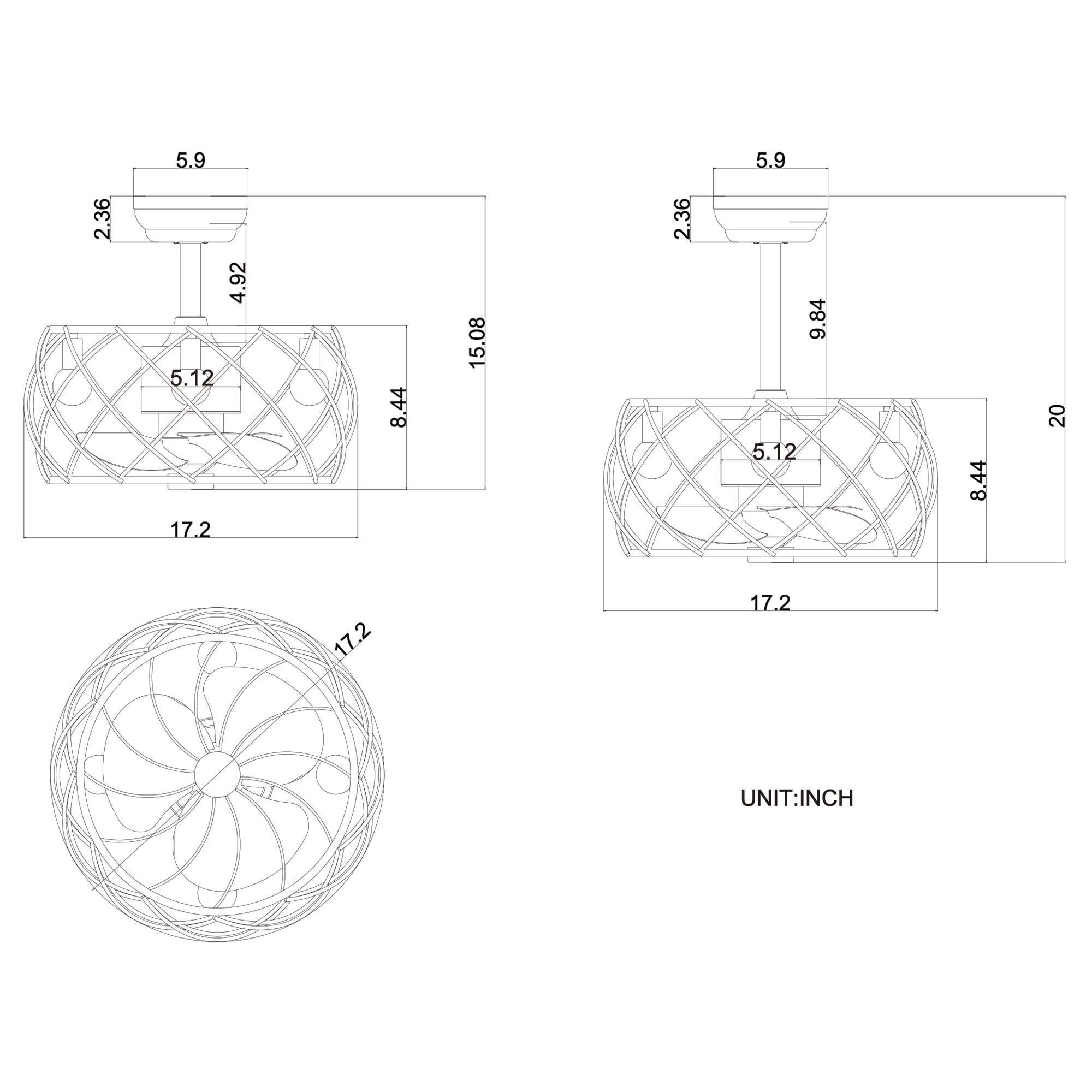 Home Accessories Inc CFL-8476S/MB Ceiling-Fans - View #5