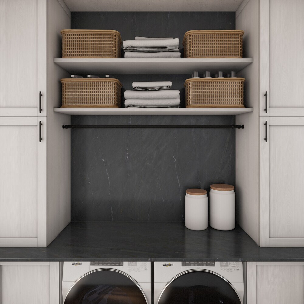 allen + roth Black Soapstone Natural Stone Black Kitchen