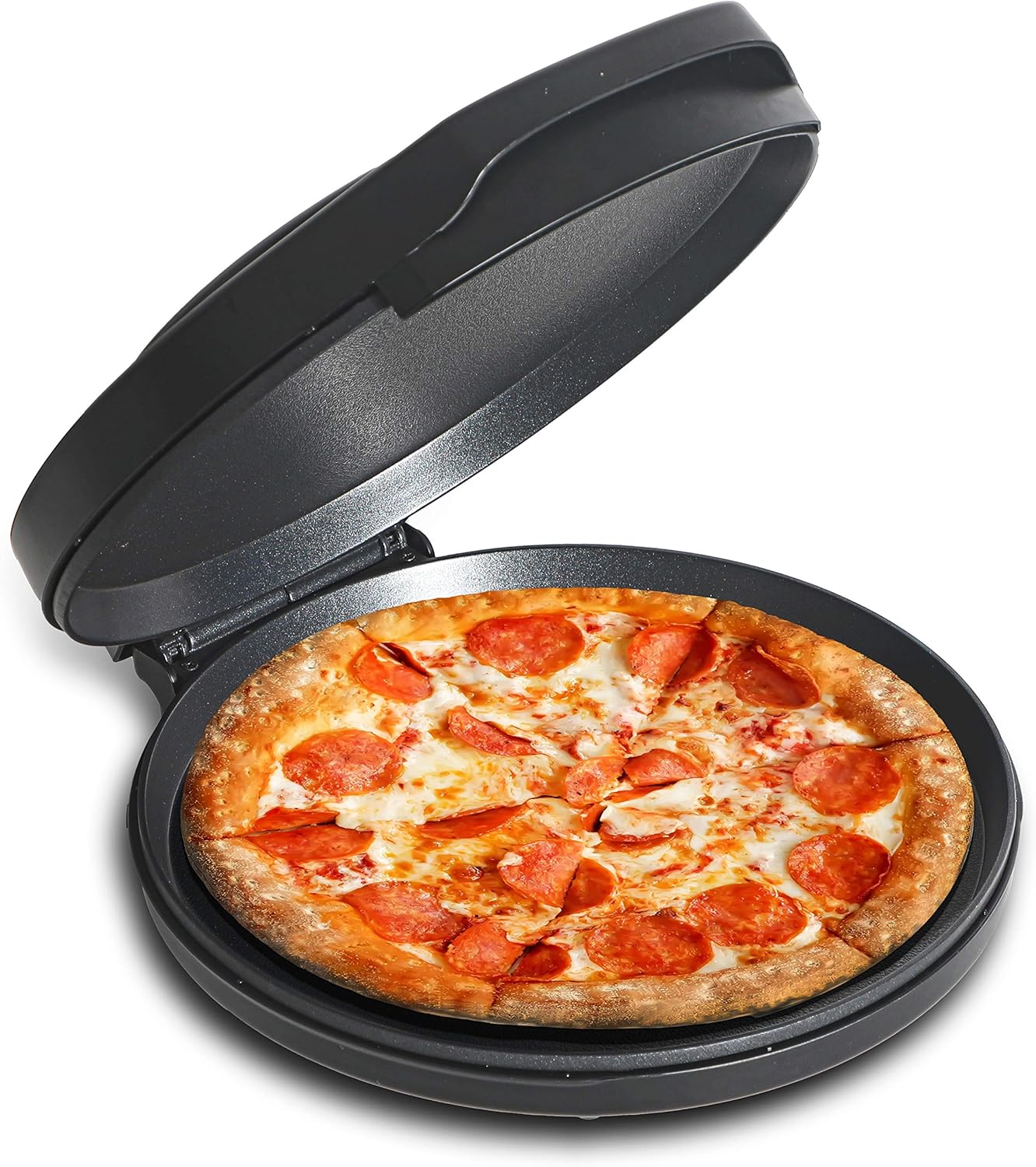 Commercial Chef -  12 Pizza Maker with Variable Temperature - Quesadilla Maker with Non-Stick Bak...