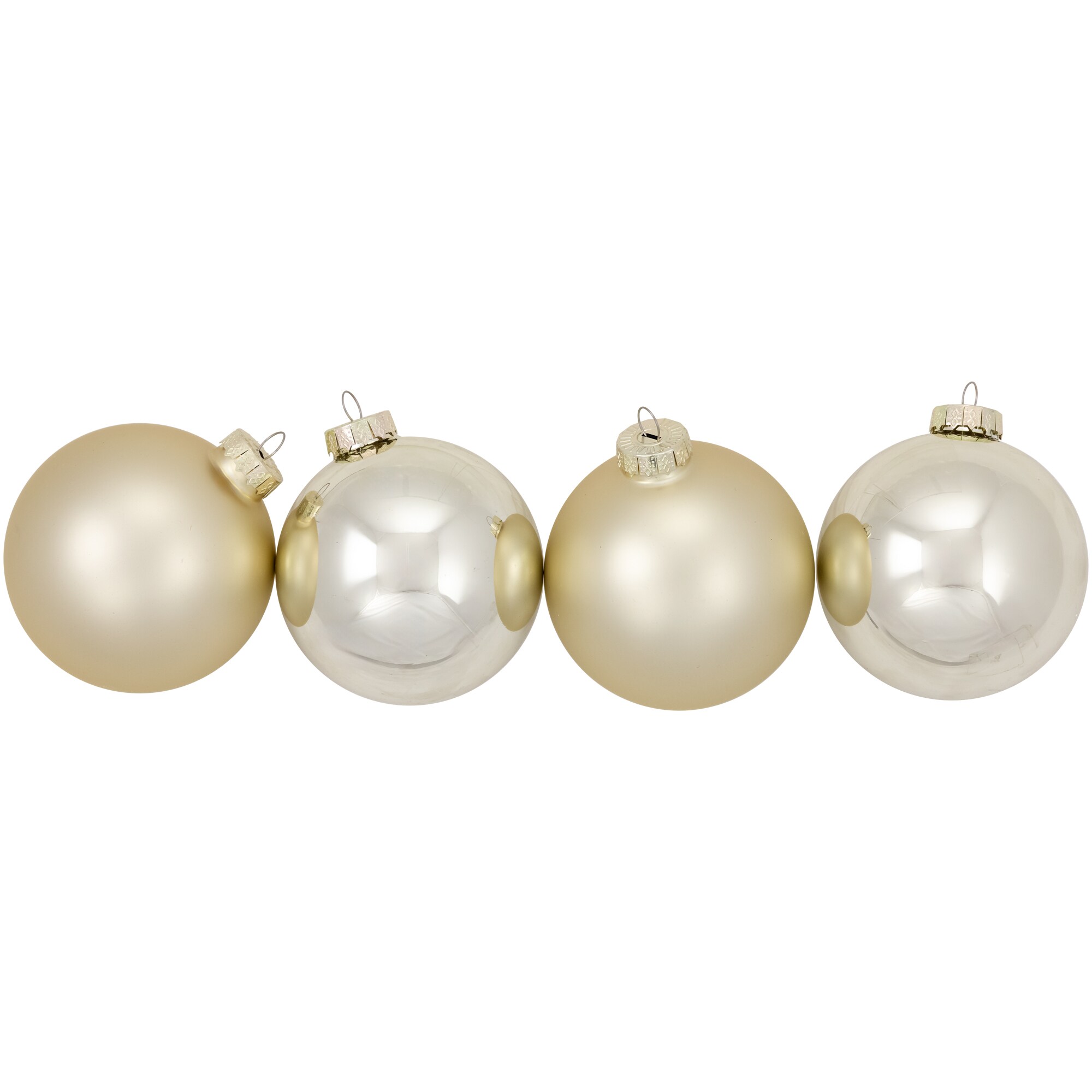 Northlight 32627529 4 -Pack Gold Ball Standard Indoor Ornament set