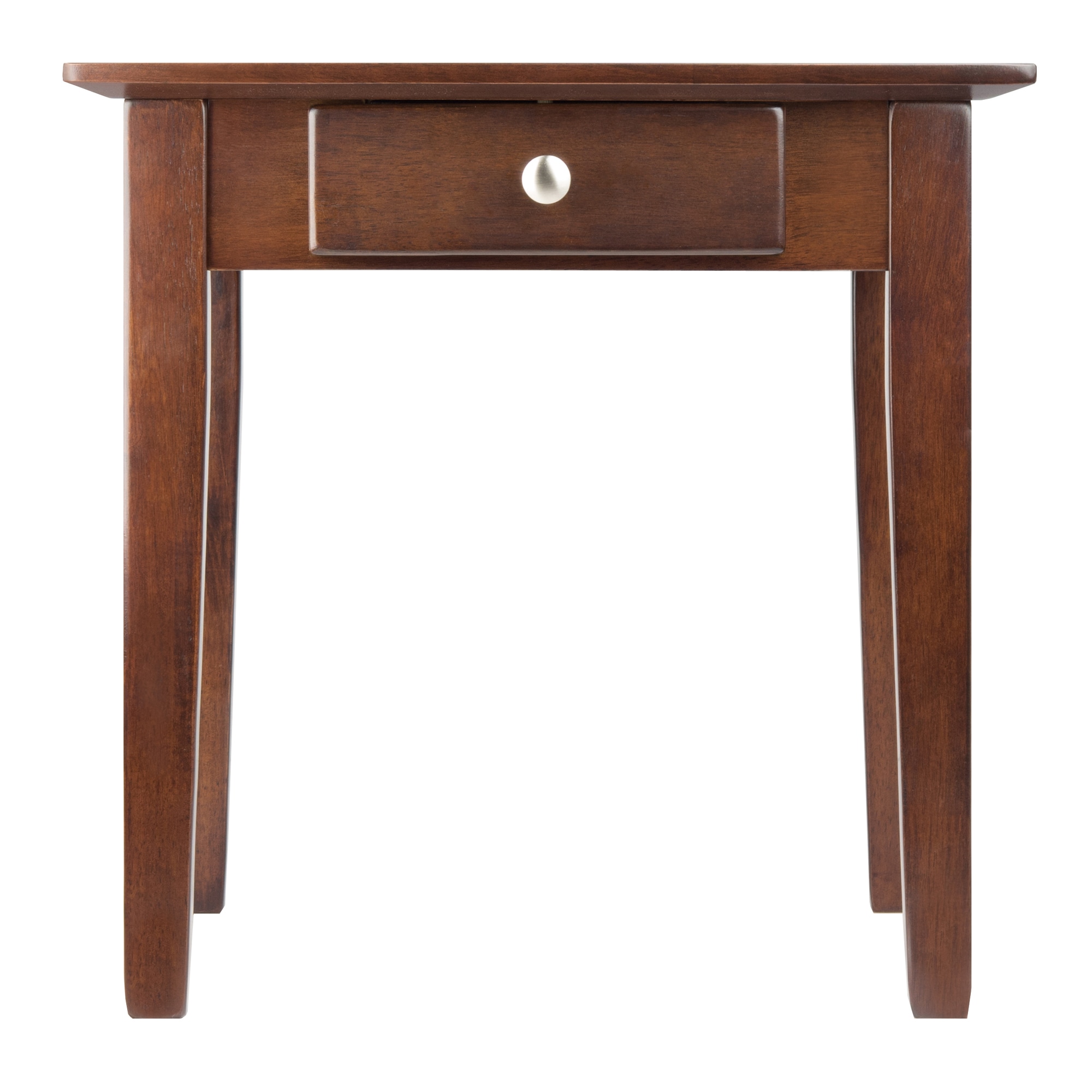 Rochester Walnut Wood End Table with Storage Drawer
