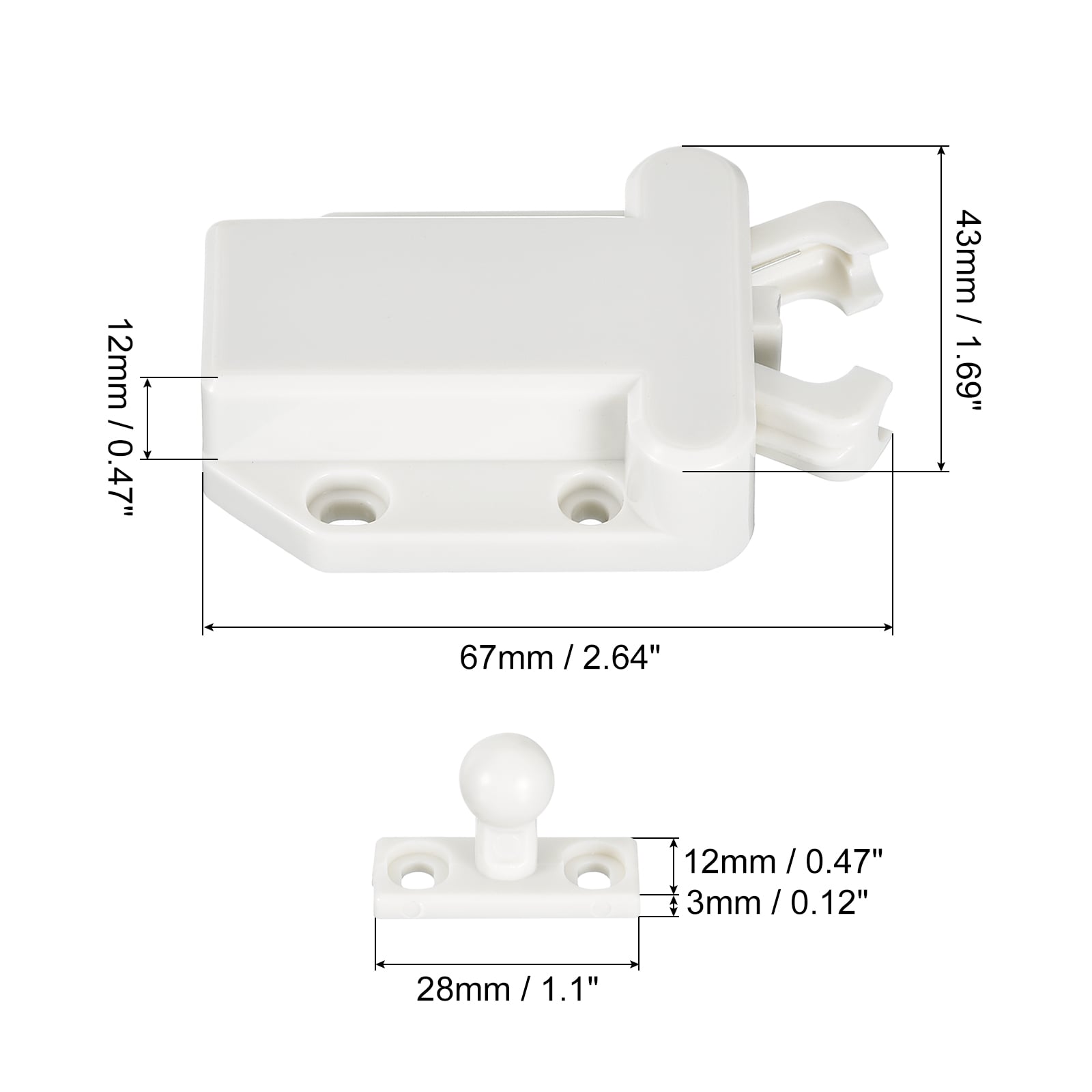Unique Bargains S25093001UX7317 Cabinet-Latches - View #2