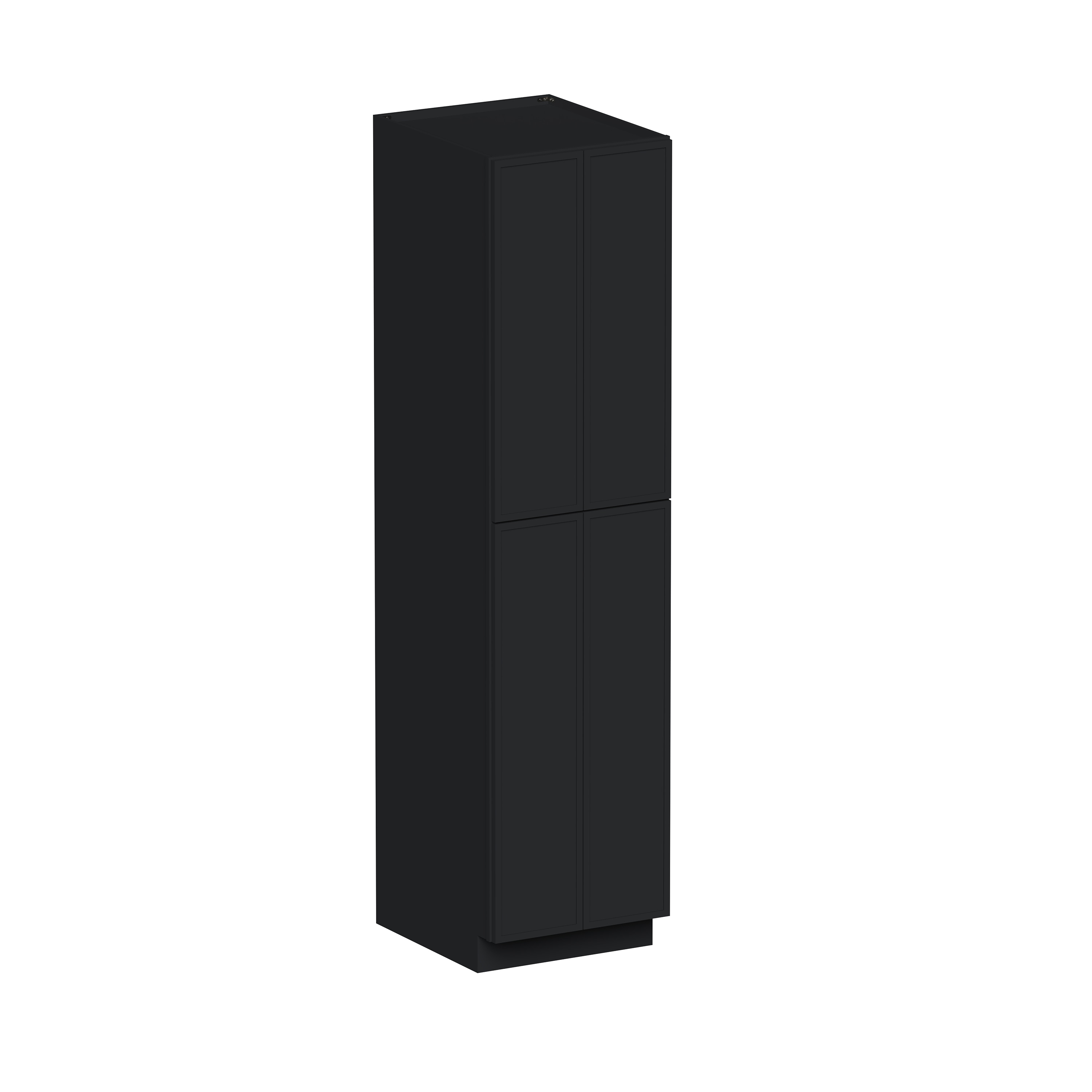 CASAINC 24 in. W x 27 in. D x 96 in. H Plywood Ready to Assemble Tall Pantry Kitchen Cabinet in Ebony Black with Full Door