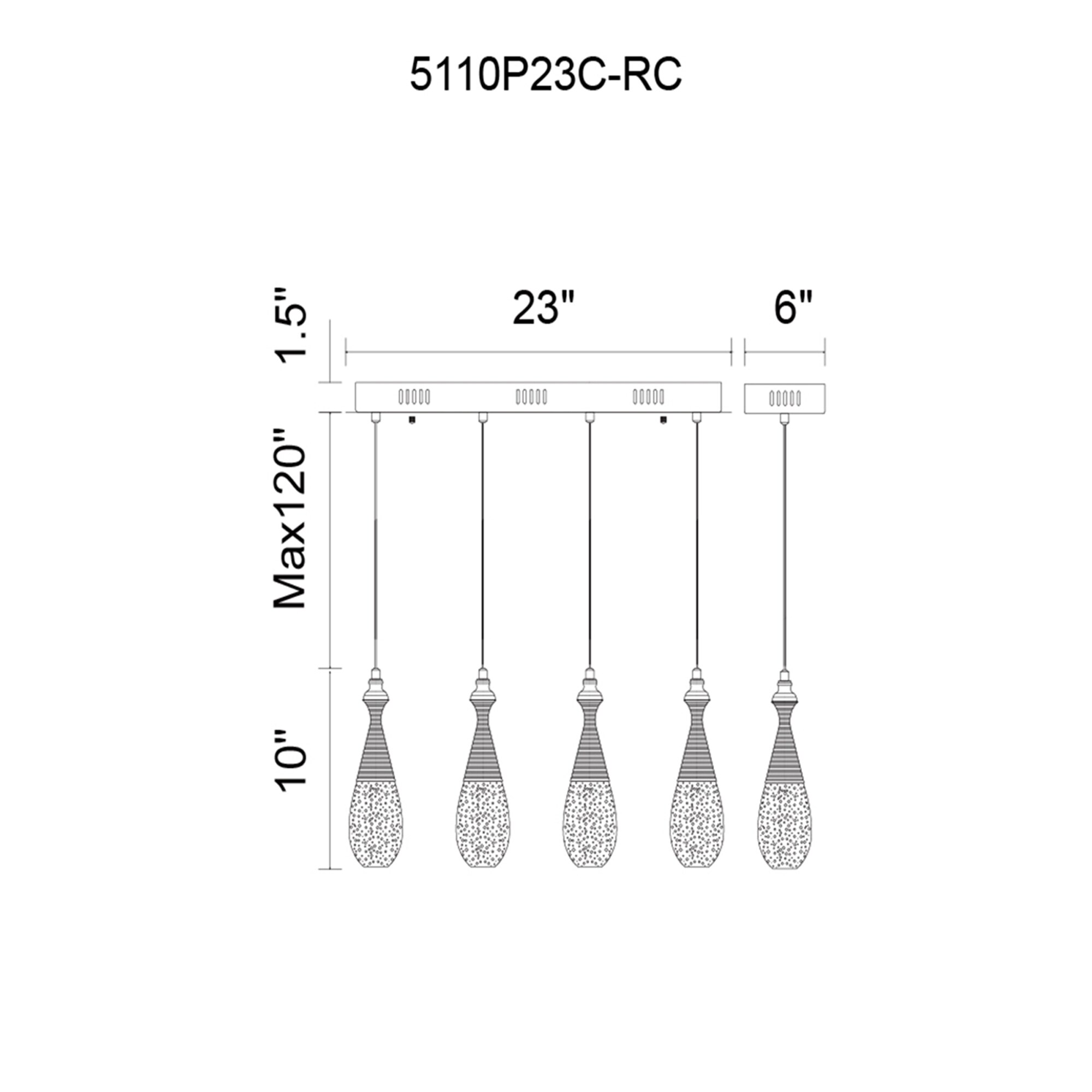 CWI Lighting 5110P23C-RC Pendant-Lights - View #4