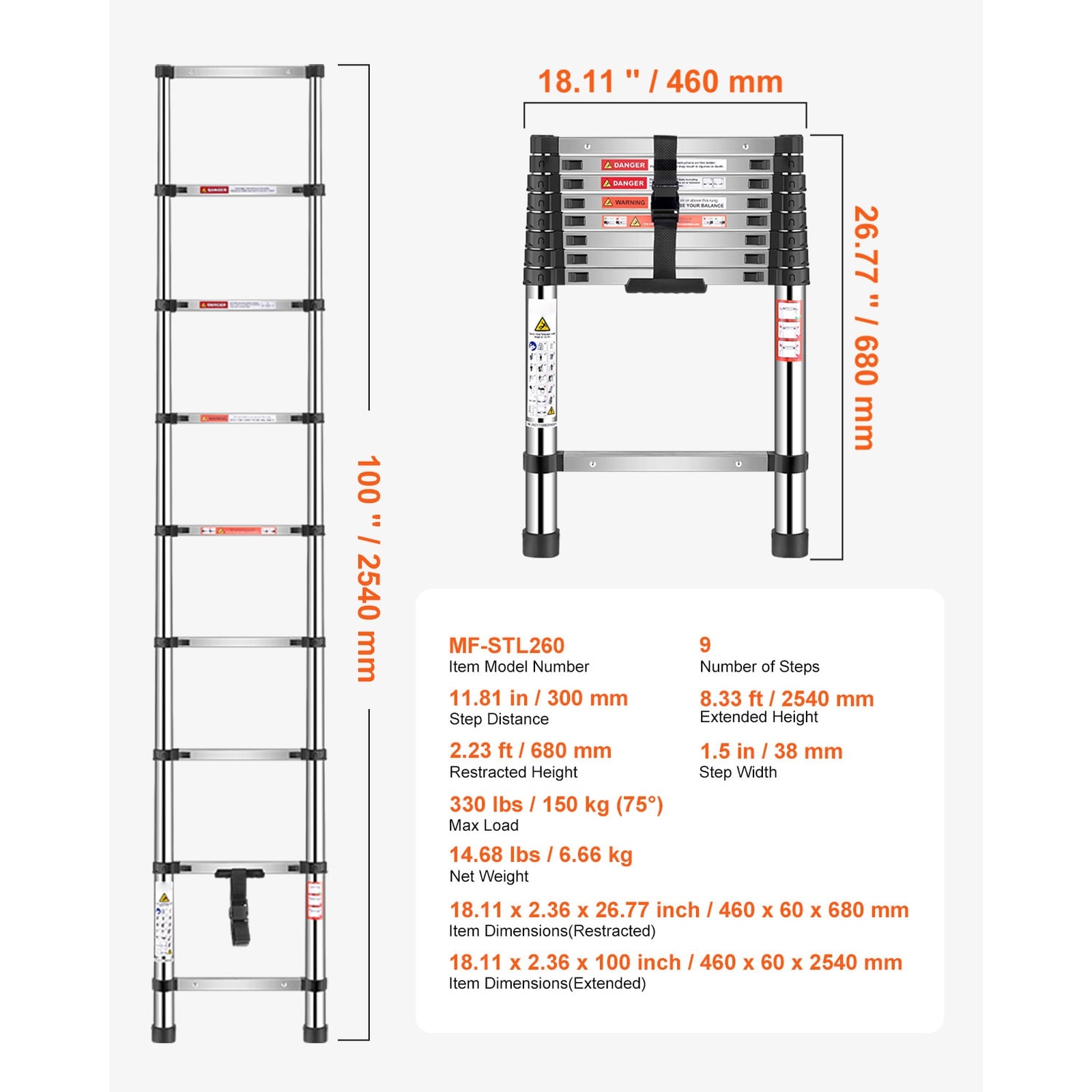 GIVIMO ZMLW014GIVSS1869 Extension-Ladders - View #3