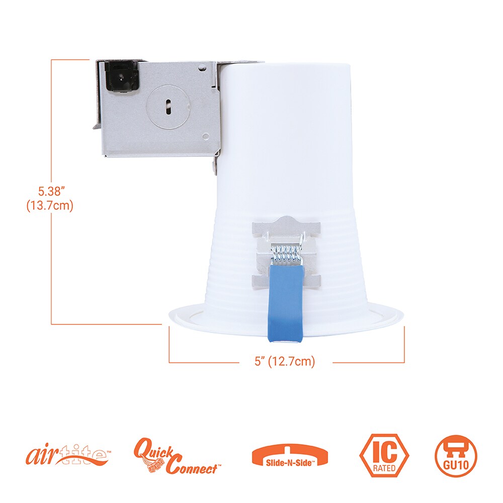 White Aluminum 4-Inch Canless Recessed LED Light