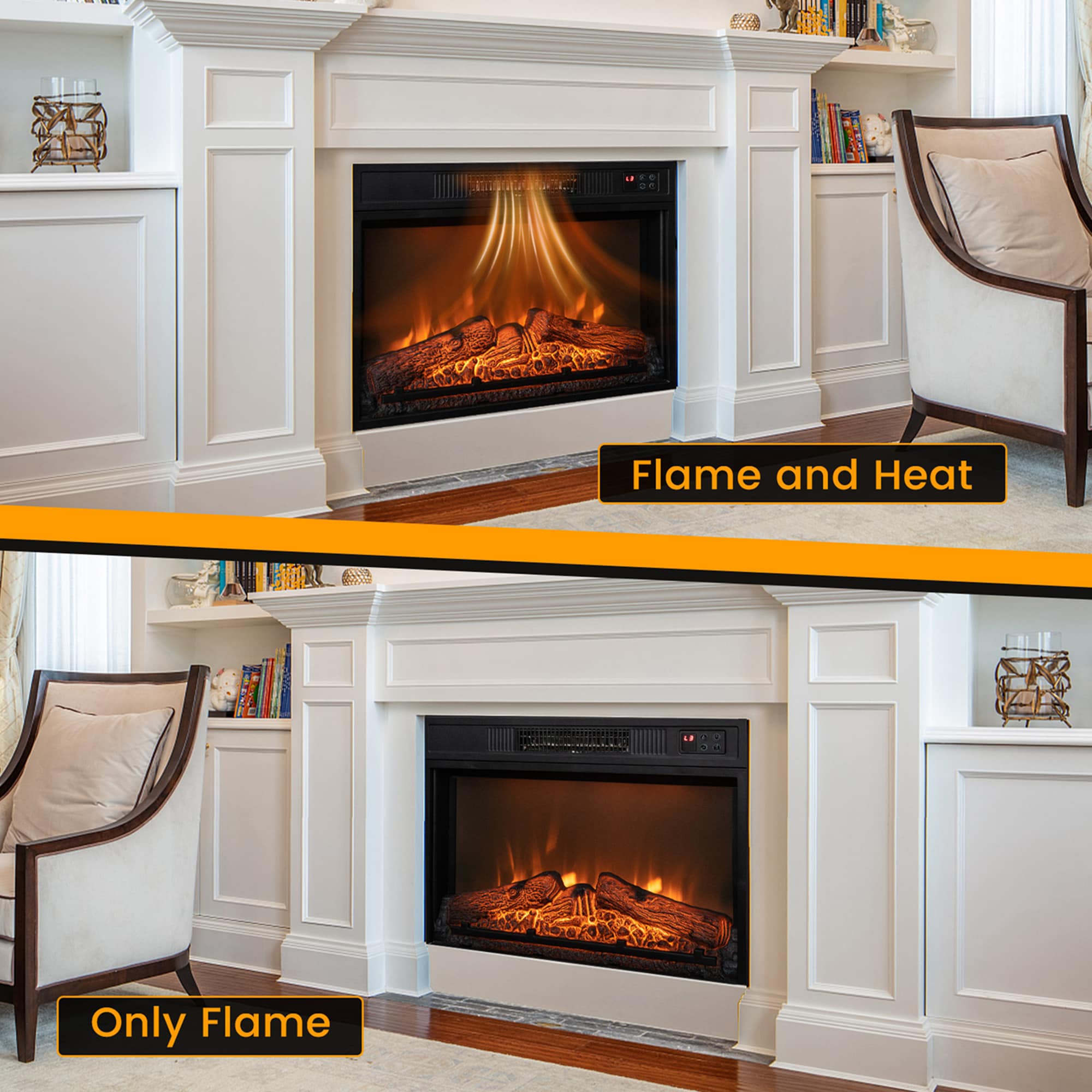 Goplus FP10194US-BK Electric-Fireplace-Fireboxes - View #5