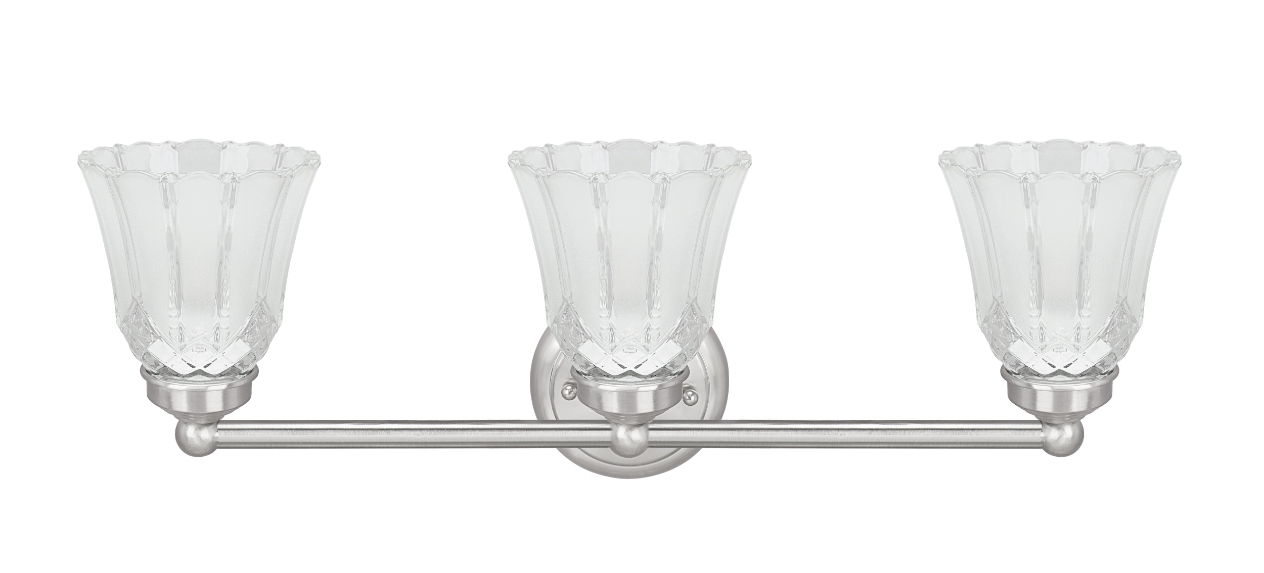 Aspen Creative Corporation 62172-1 22-in 3 -Light Satin Nickel Transitional Vanity light