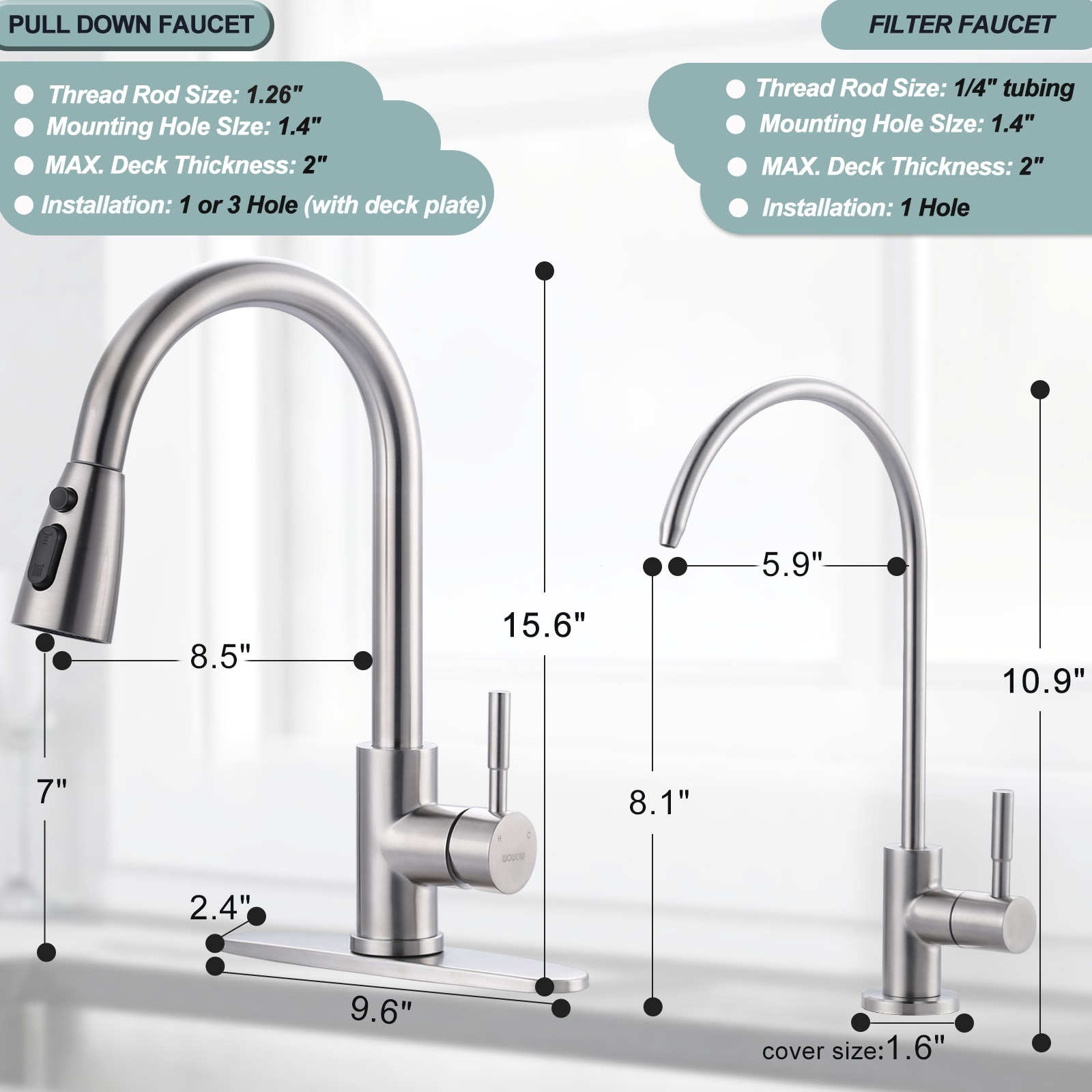 WOWOW 2310301-L Kitchen-Faucets - View #3