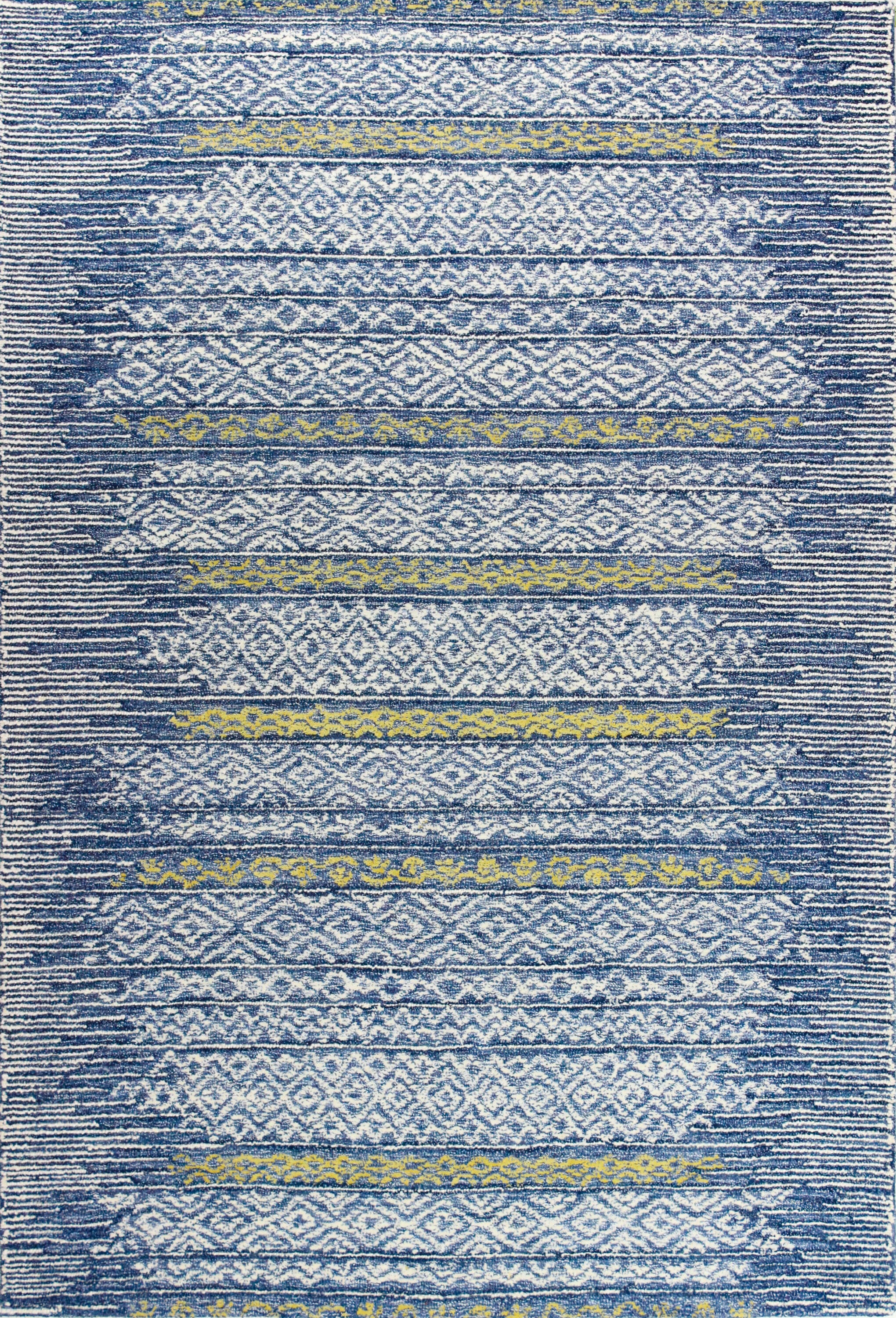 Bashian 649652295138 4 X 6 (ft) Wool Azure Indoor Geometric Moroccan Area Rug
