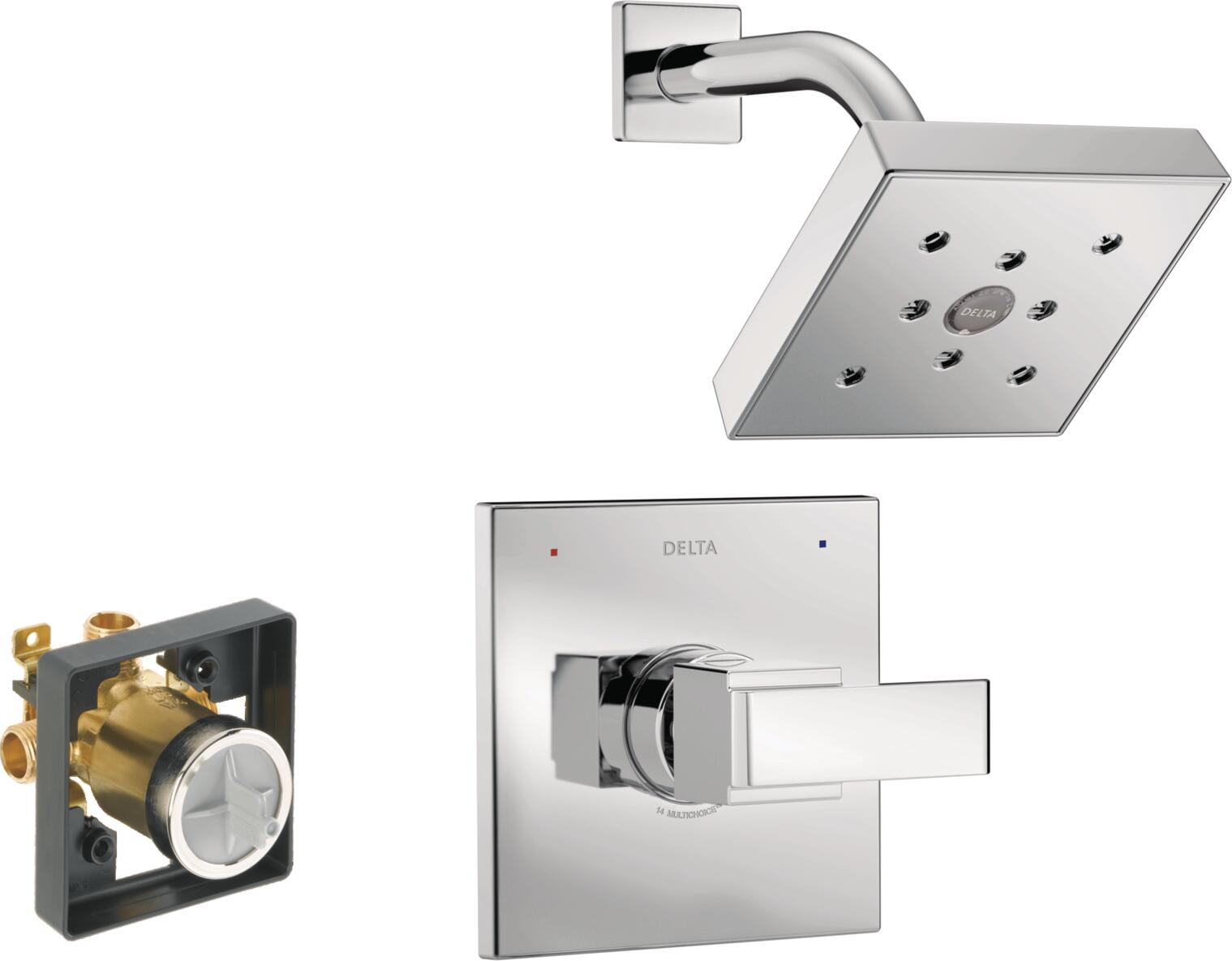 Delta  Ara Chrome 1-handle Shower Faucet with Mixing Valve Kit