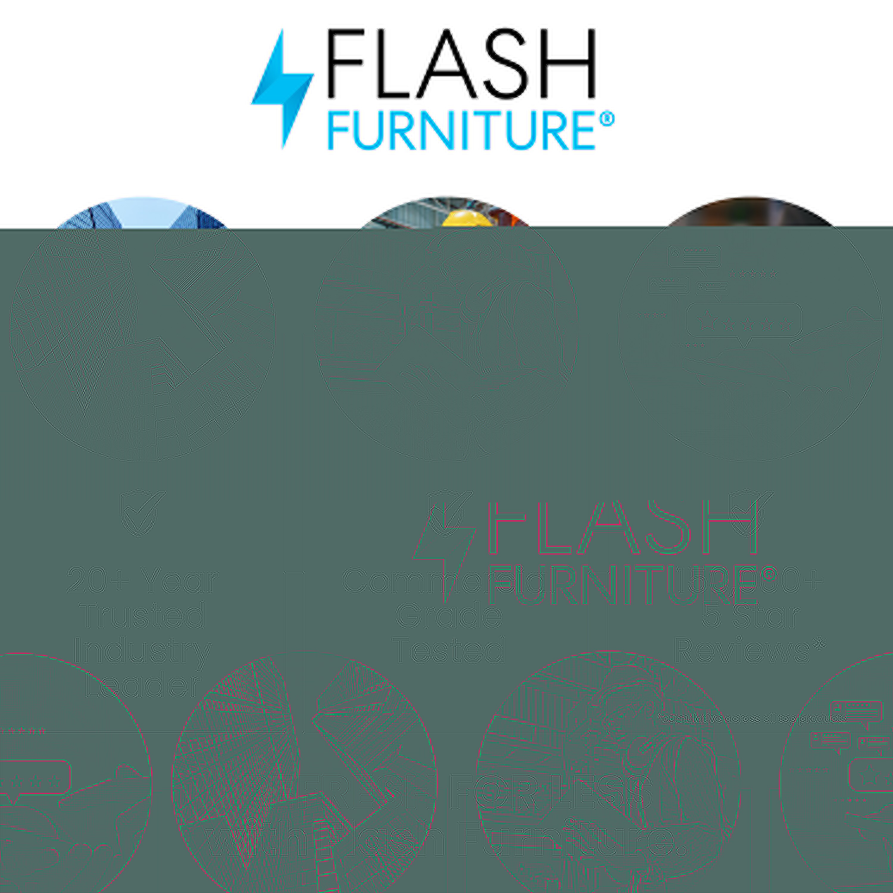 Flash Furniture 840196352565 Sofas-Loveseats - View #7