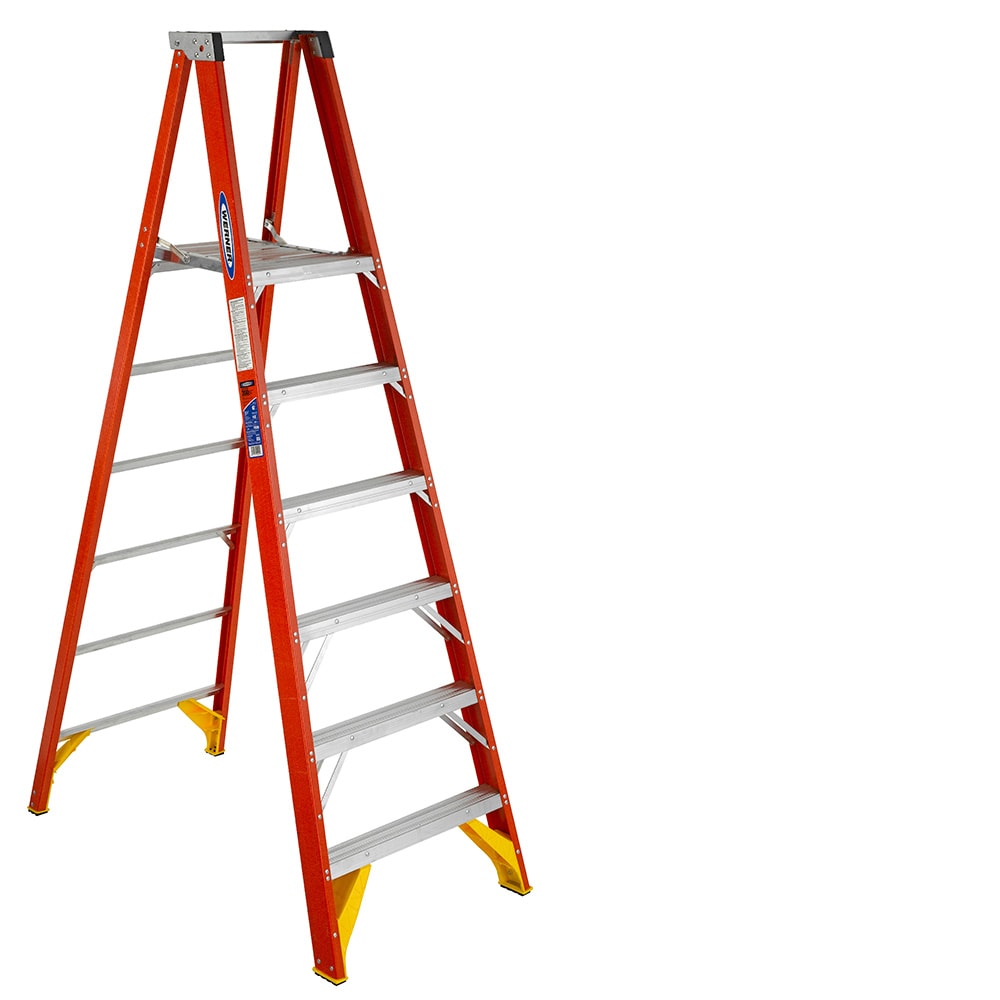 FS1500 Series Fiberglass Step Ladder, 2 ft x 17 in, 300 lb 