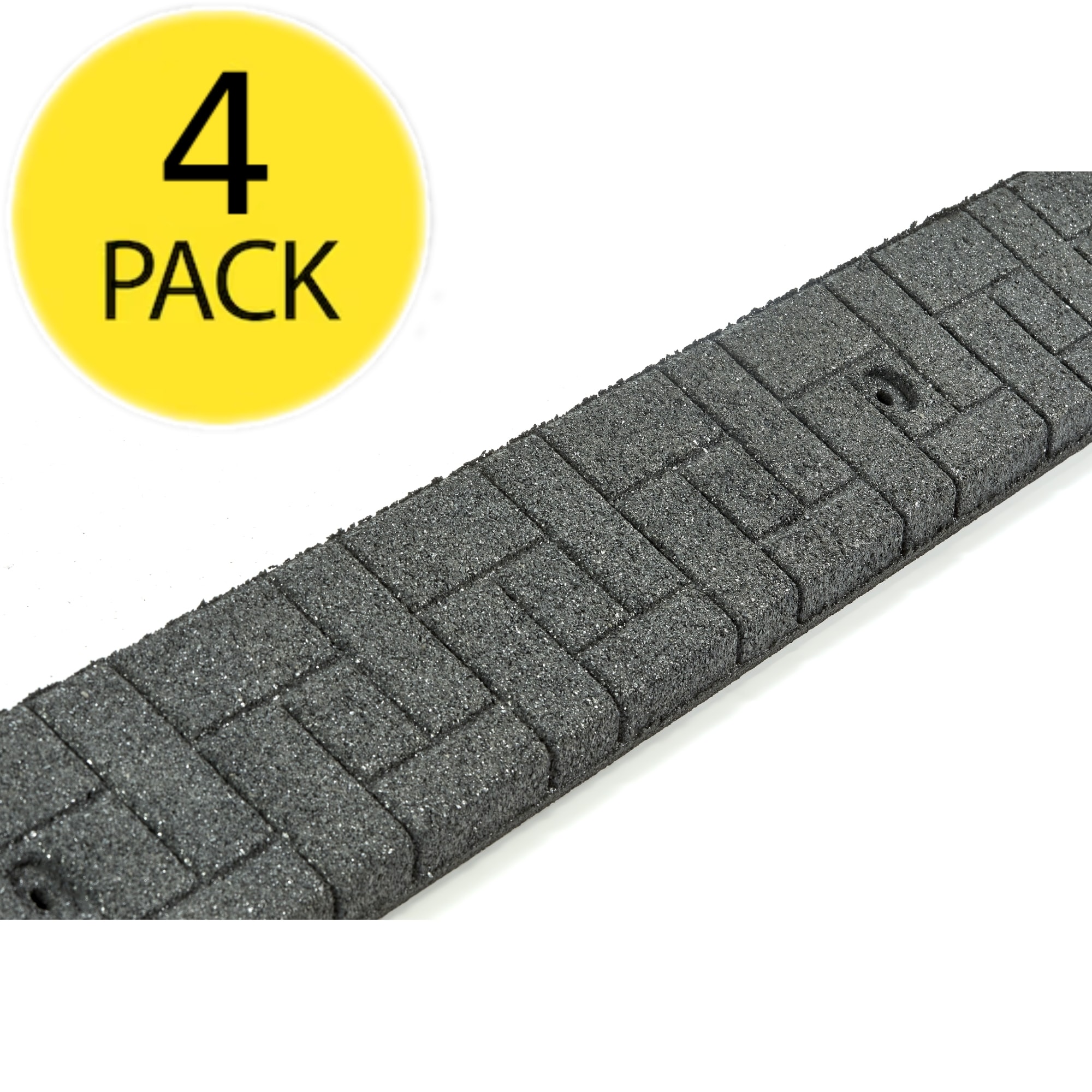 GroundSmart 4-ft x 3-in Curb 4 -Pack IMC Outdoor Living Rubber Landscape edging section #DCTCE4DG4