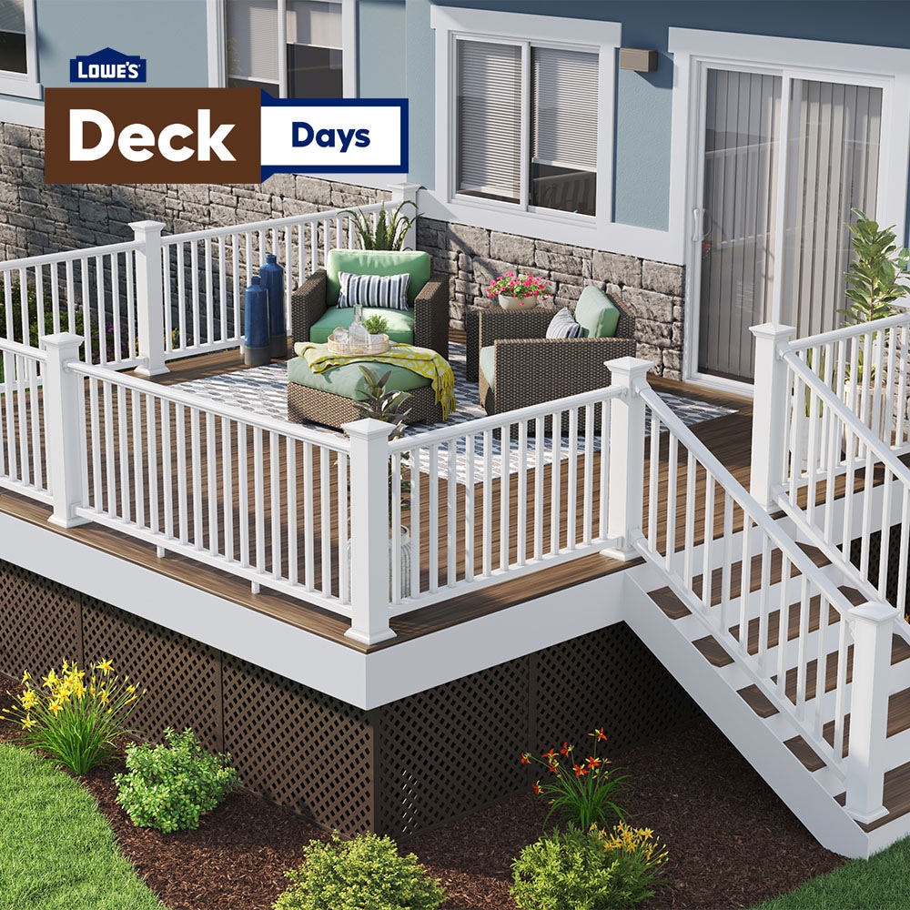 Freedom Camden Pre-assembled 6-ft x 36-in White Composite Deck
