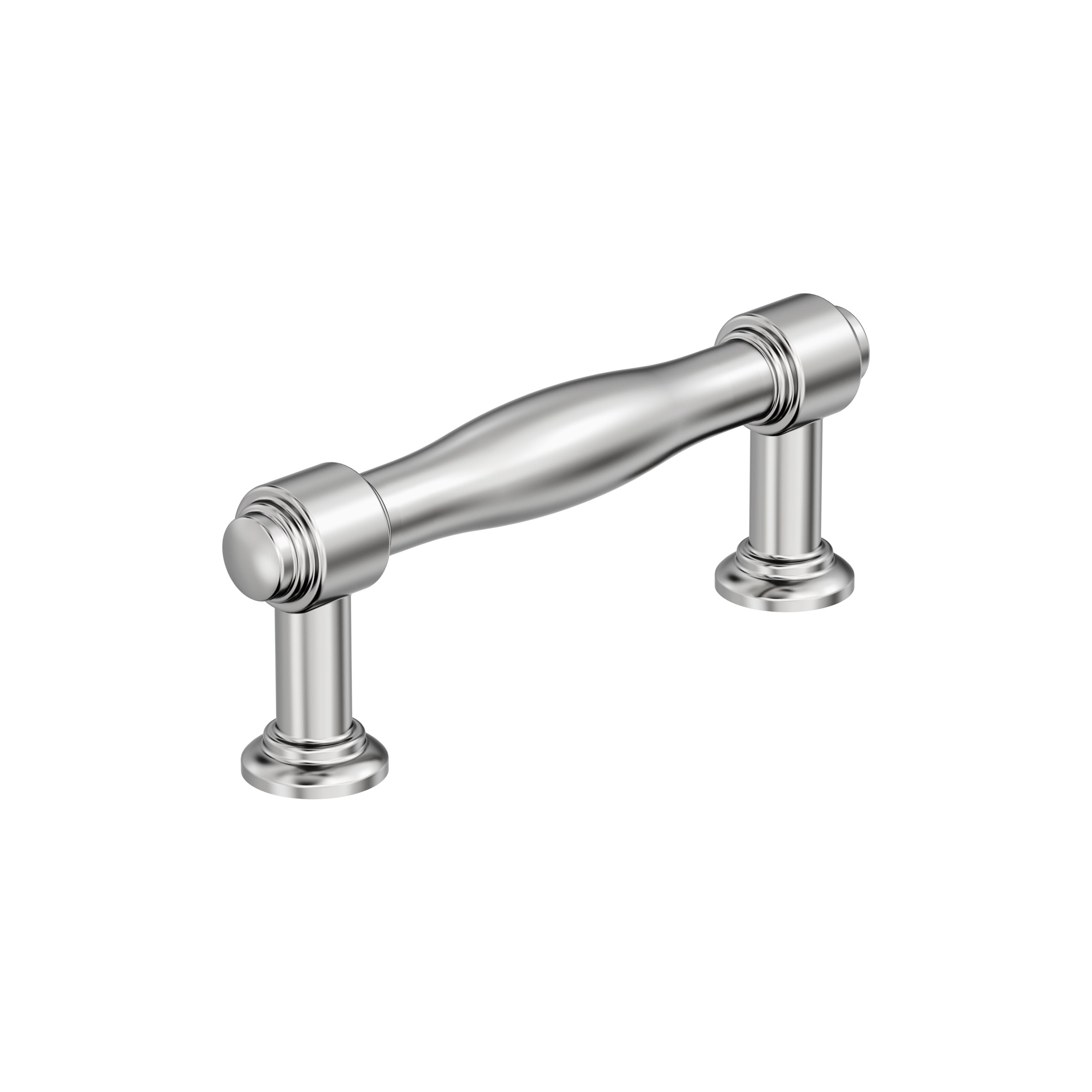 Amerock BP3772126 Enlivity 3-in , 76mm Center to Center Polished Chrome Cylindrical Bar