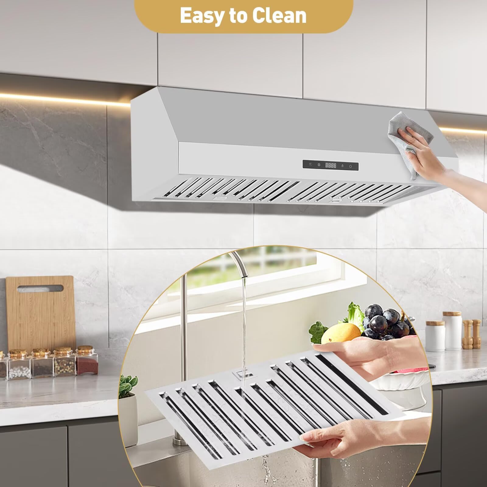 Qeetex JXNAG-PHO-1315F0T8 Undercabinet-Range-Hoods - View #4