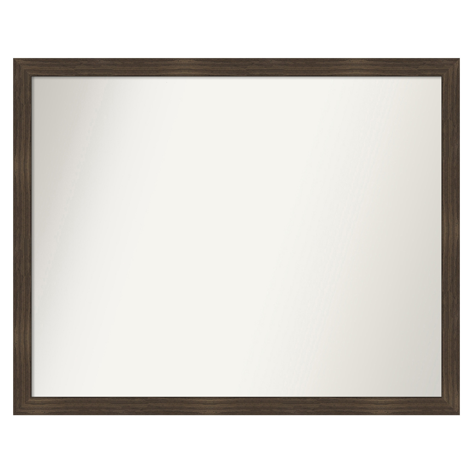 Amanti Art A17008262361 Woodgrain Stripe Frame 30-Inches W x 24-Inches H Rectangle Woodgrain Stripe Chocolate Framed Wall Mirror