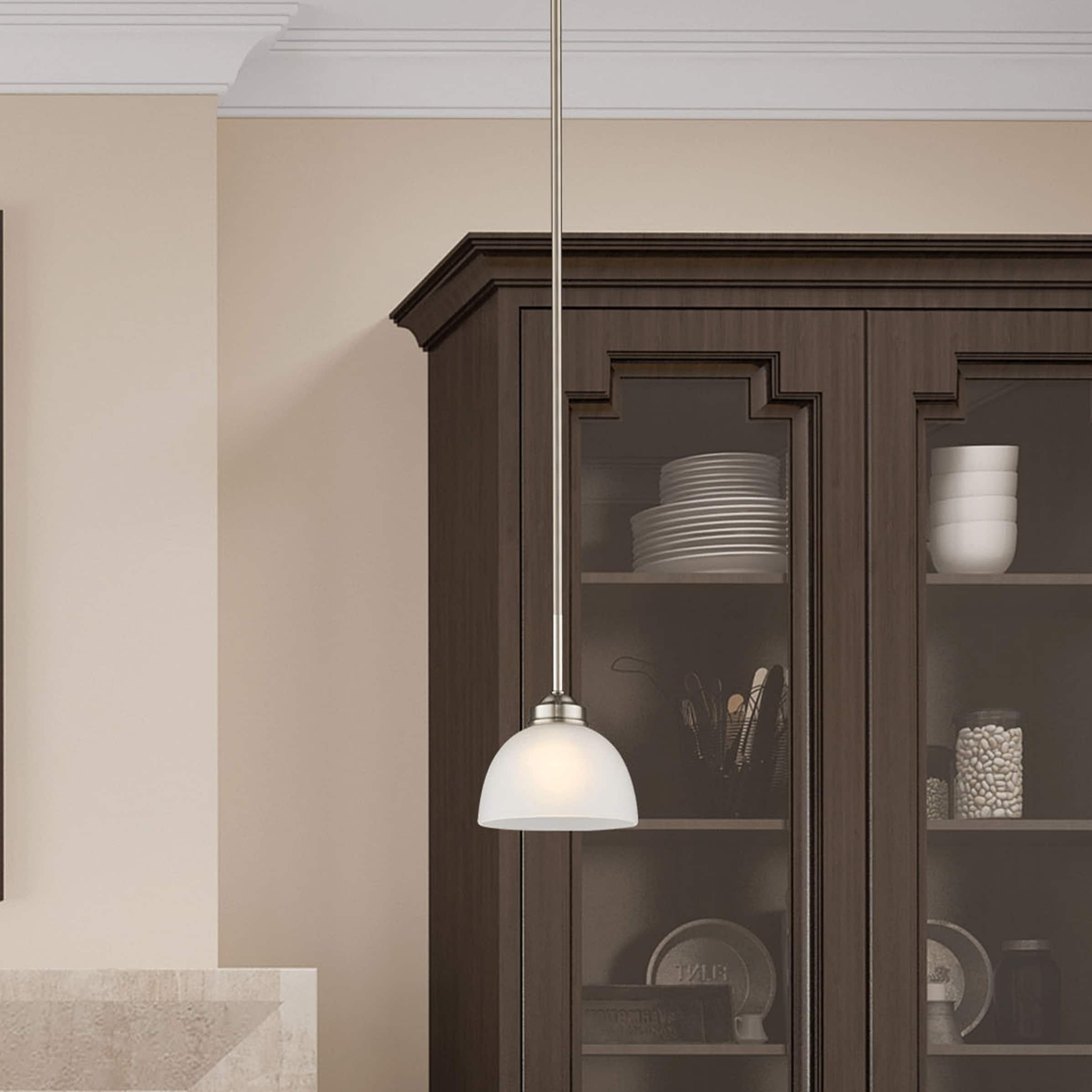 Somerset Sleek Contemporary Mini Pendant Light in Brushed Nickel