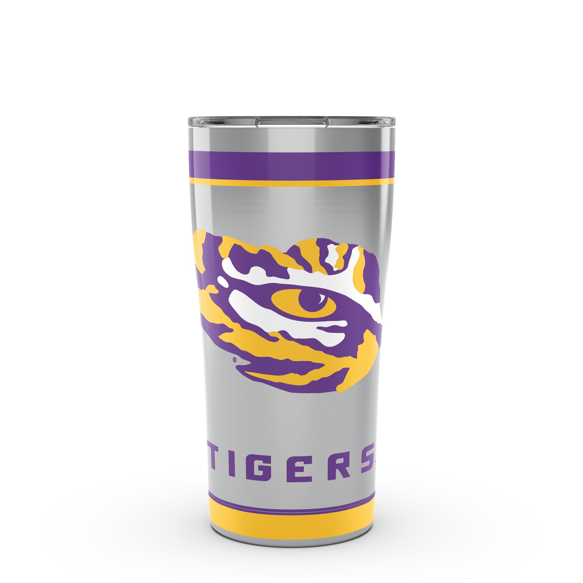 LSU Tigers Tumbler Louisiana State University Drink Cup with cover and  straw