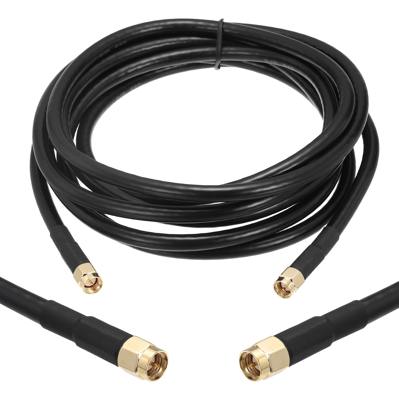 Unique Bargains KMR/LMR240 Coaxial Extension Cable 50ohm 8Ft SMA Male to SMA Male RF Low-Loss Coaxial Cable Antenna Lead Extension with Connector for 3G 4G 5G LTE Ham WiFi GPS RF Radio Use