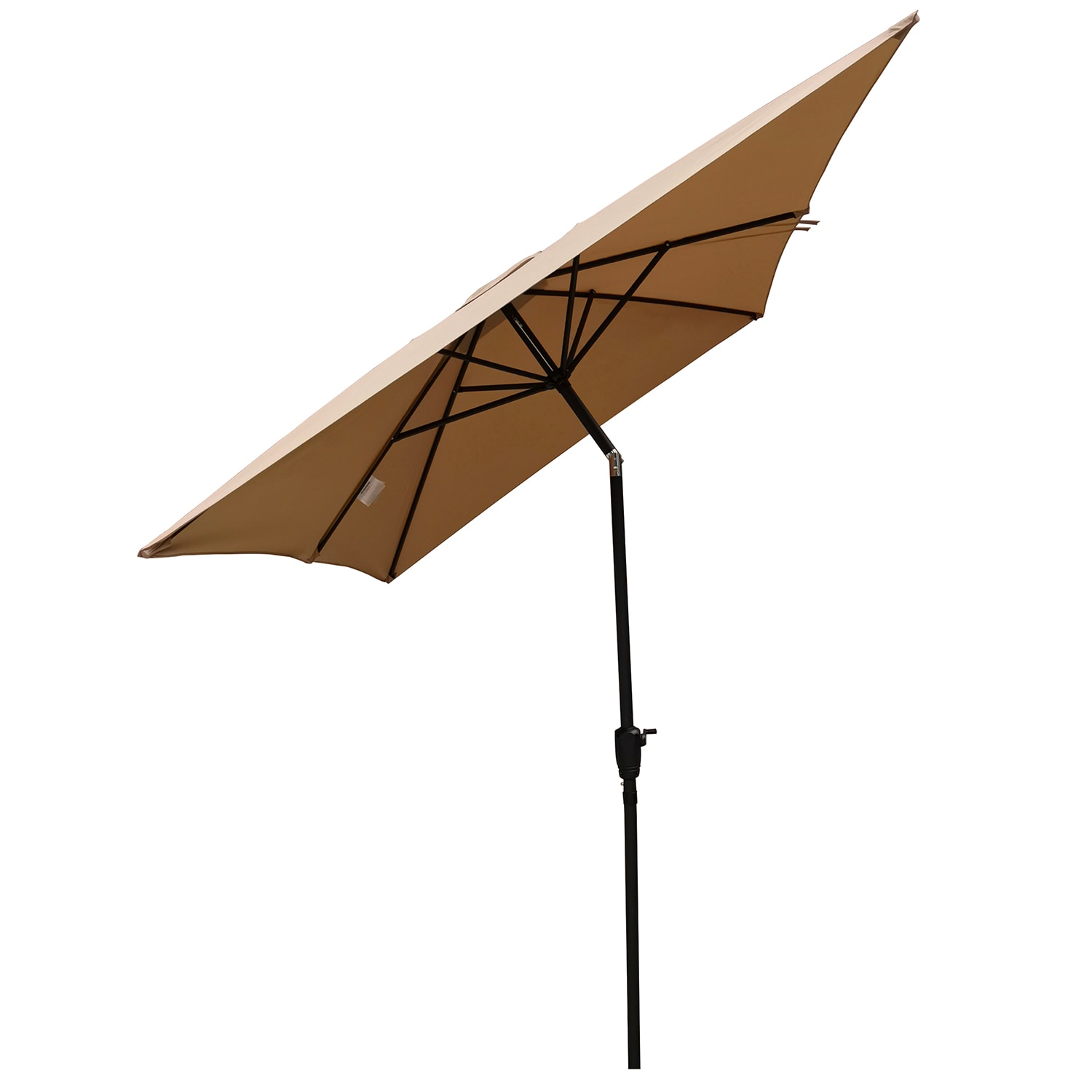 SINOFURN 9x6 ft Brown Rectangular Patio Umbrella - Waterproof, Fade ...